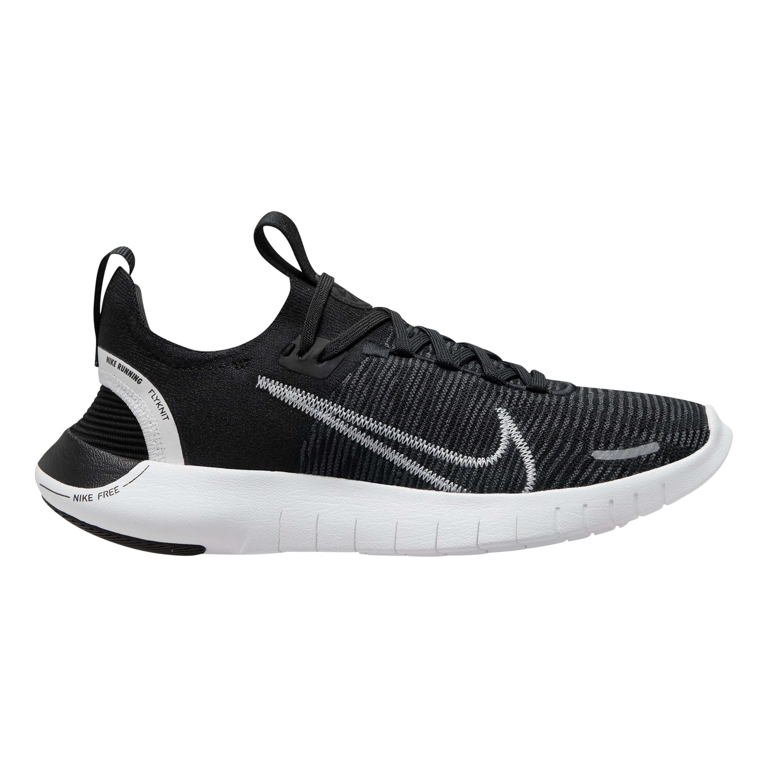Free Run Flyknit Next Nature Neutral Running Shoe Women Black White