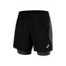 Road 2in1 5in Running shorts Men-black, dark grey