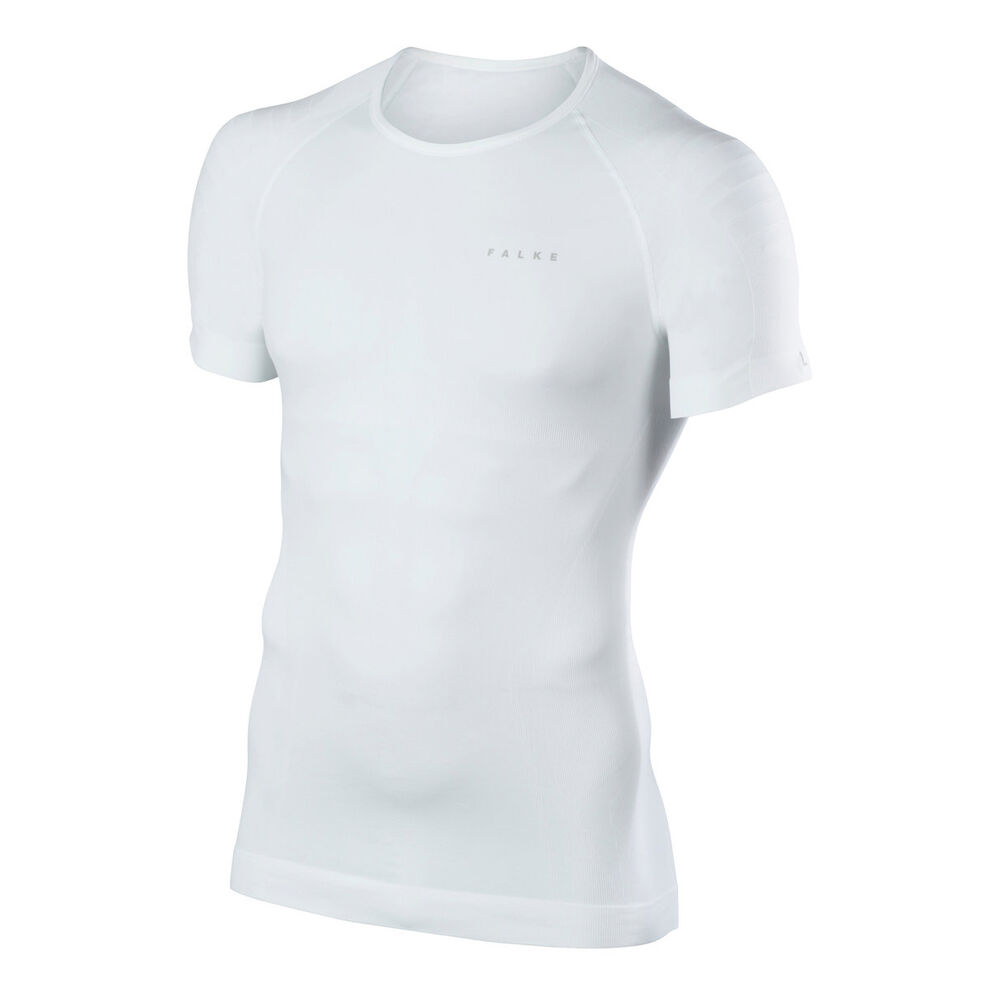 falke warm t-shirt men - white, silver, size s