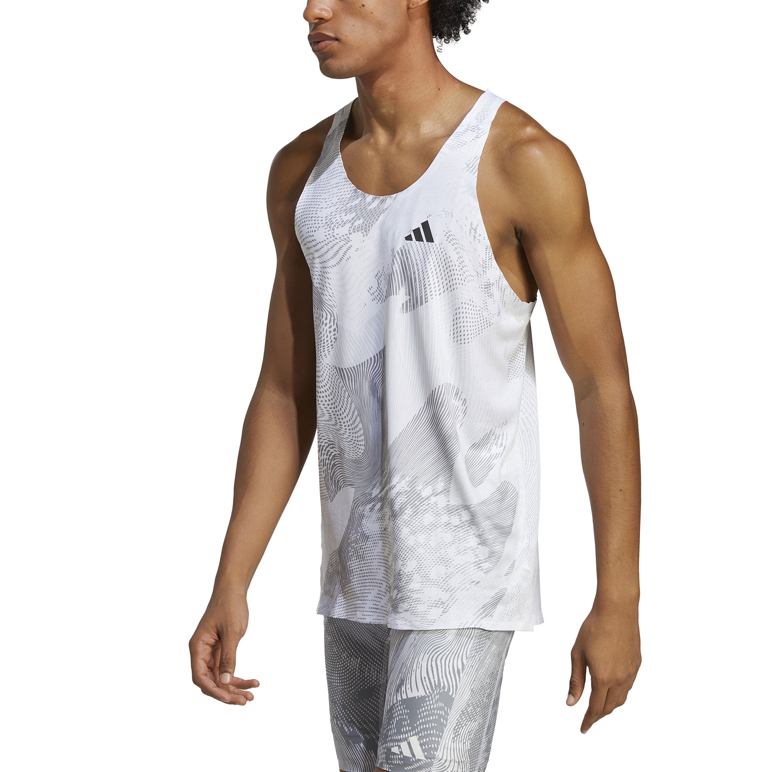 Buy adidas Adizero Tank Top Men White Grey online Running Point UK