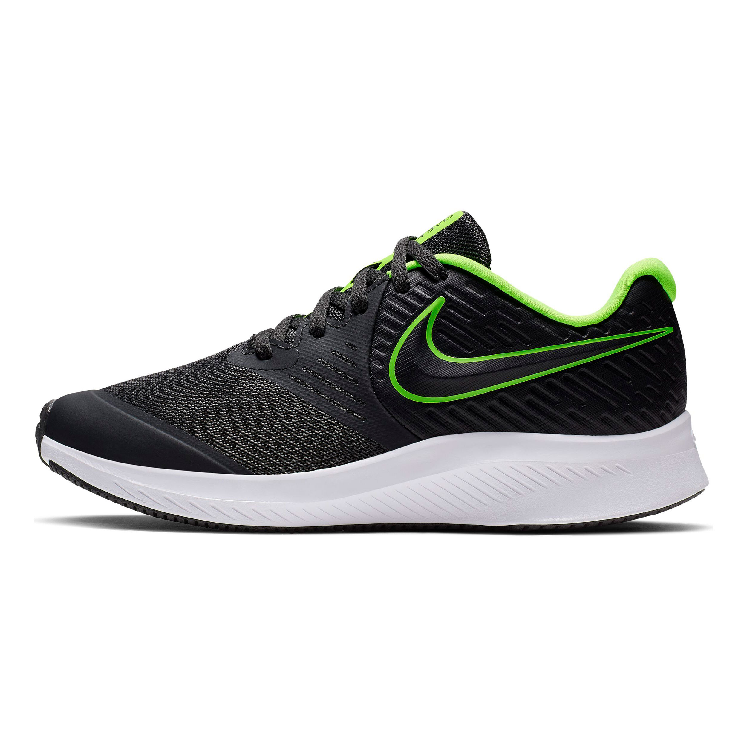 Buy Nike Star Runner GS 2 Neutral Running Shoe Kids Black Neon Green in size 35 5 online Running Point UK