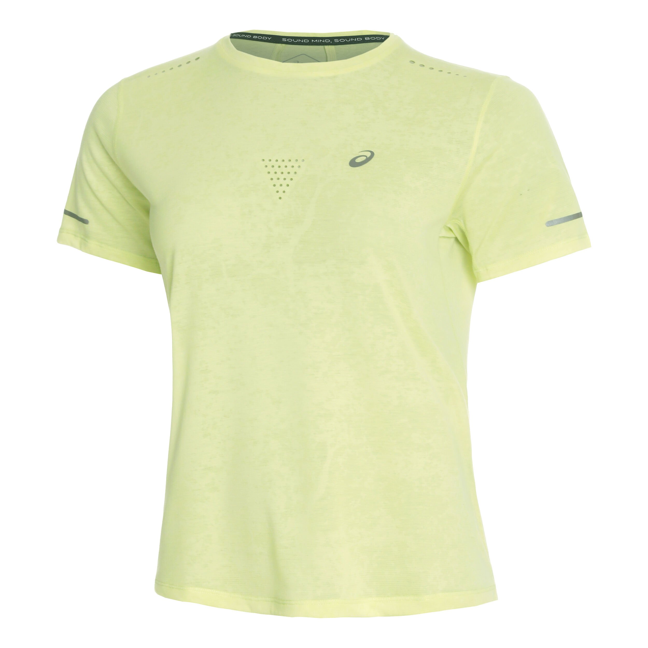 Metarun Pattern Running Shirts Women Neon Yellow