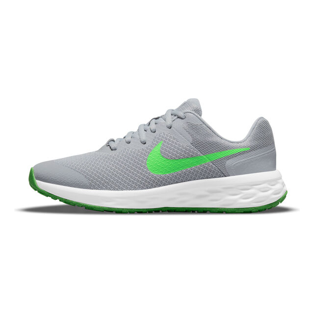 buy Nike Revolution 6 Neutral Running Shoe Kids - Grey, Green online ...