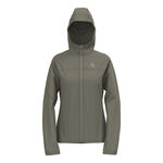 Odlo Clothing Odlo X-Alp Waterproof Running Jacket Women-Khaki