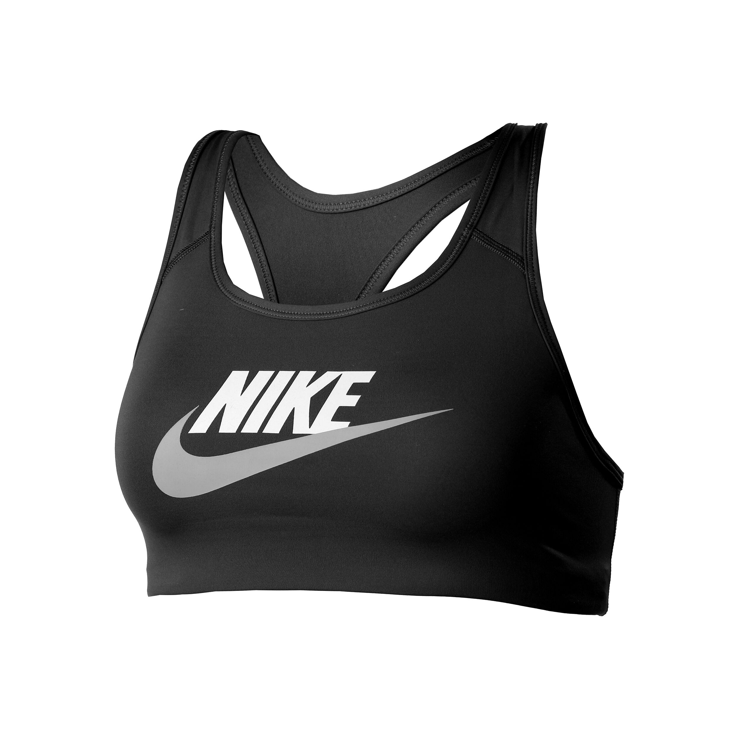 Womens black nikes with white swoosh top
