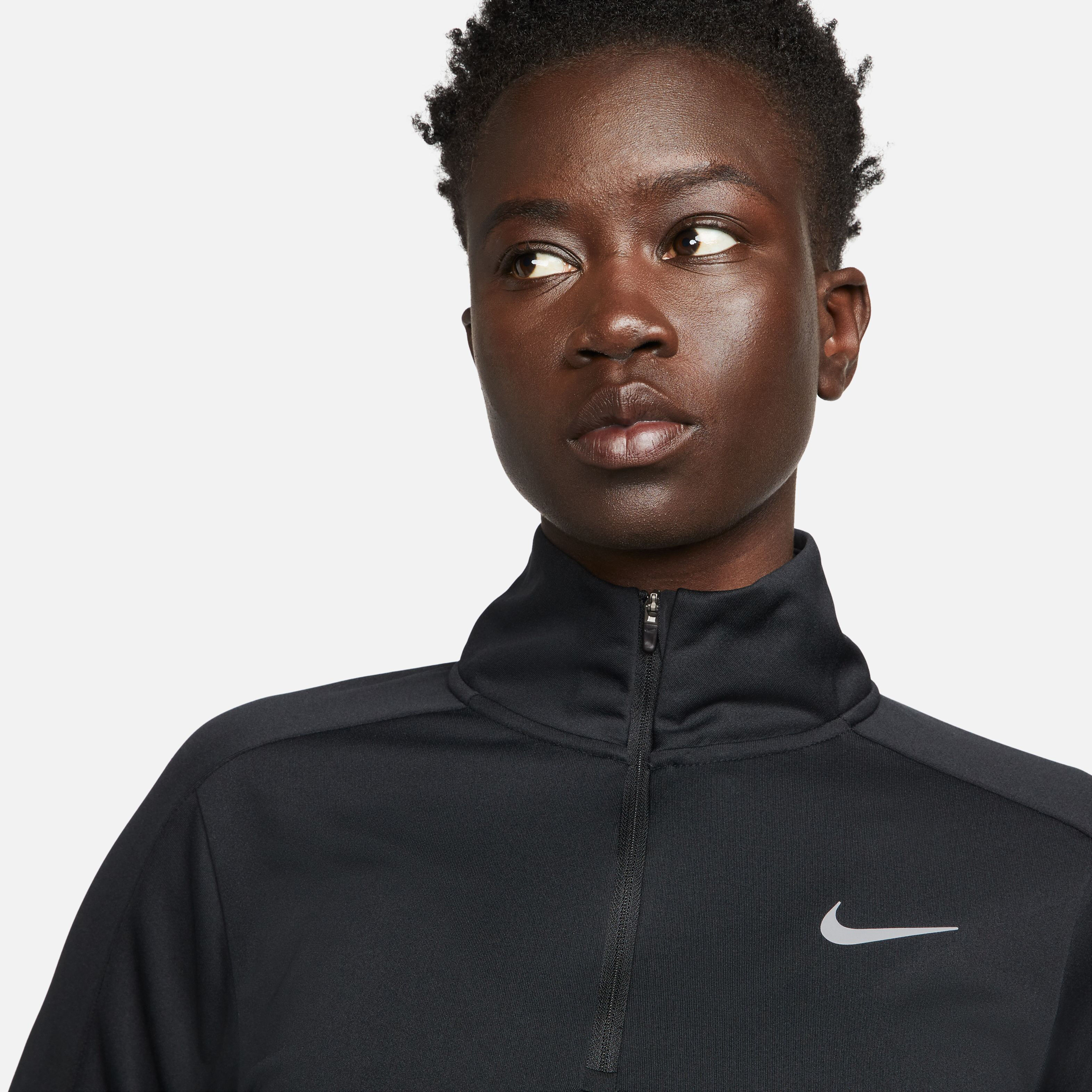 Buy Nike Dri Fit Pacer 1 4 Zip Running Tops Women Black online