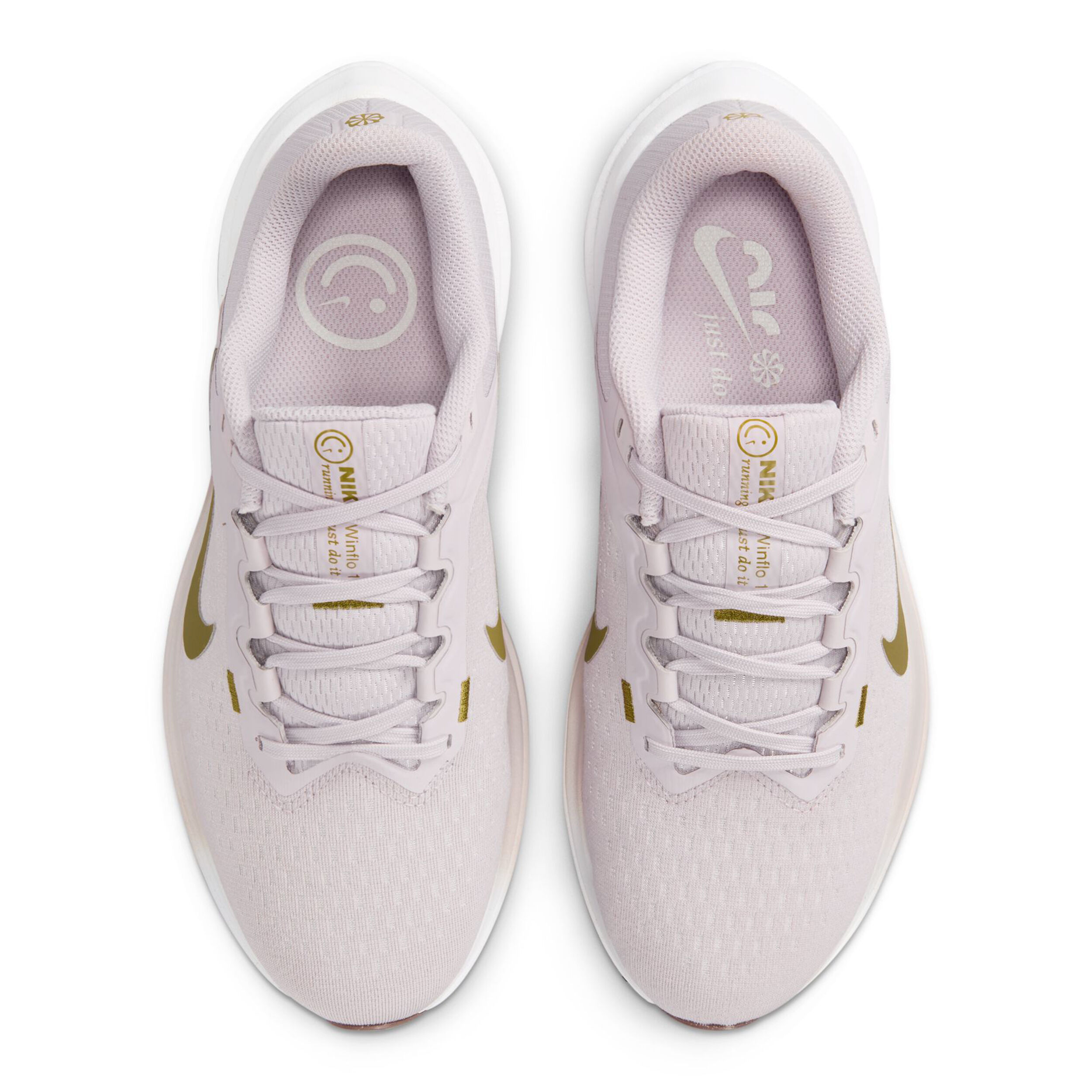 Nike womens running shoes rose gold discount