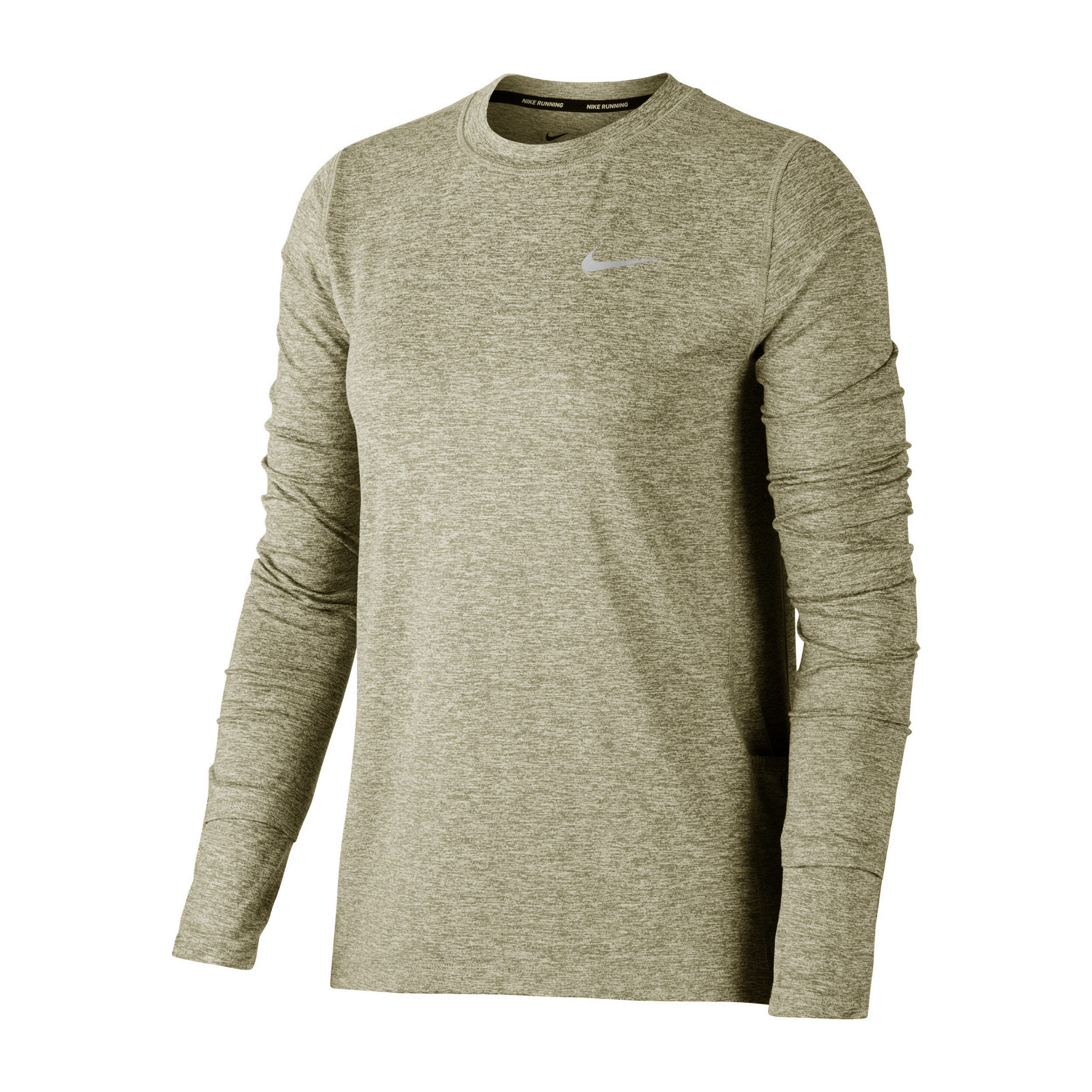 Buy Nike Running Crew Running Tops Women Olive Grey online