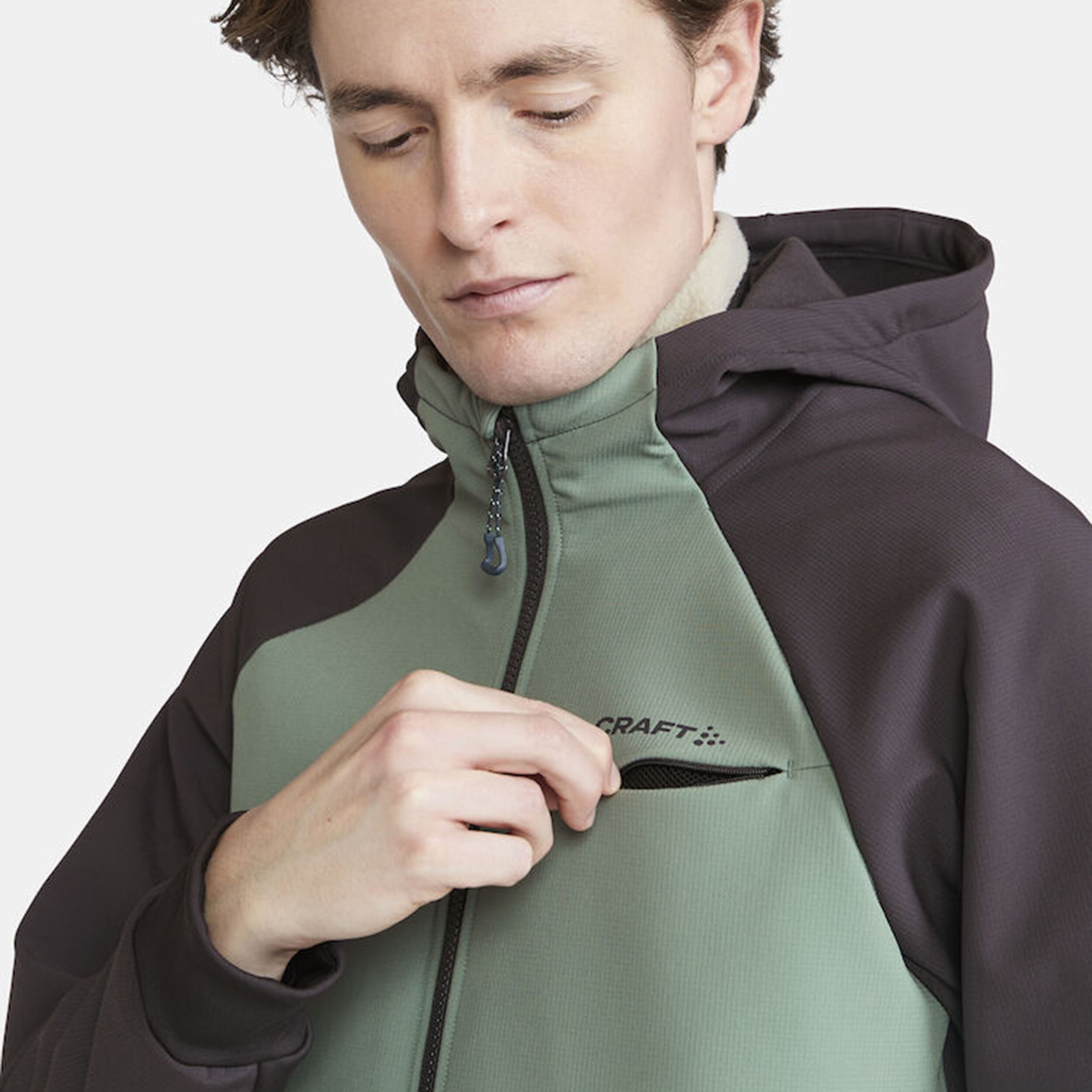 ADV Backcountry Hybrid Running Jacket Men Grey Green