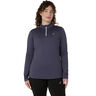 Core Winter 1/2 Zip Running Shirt Women-Blue Grey