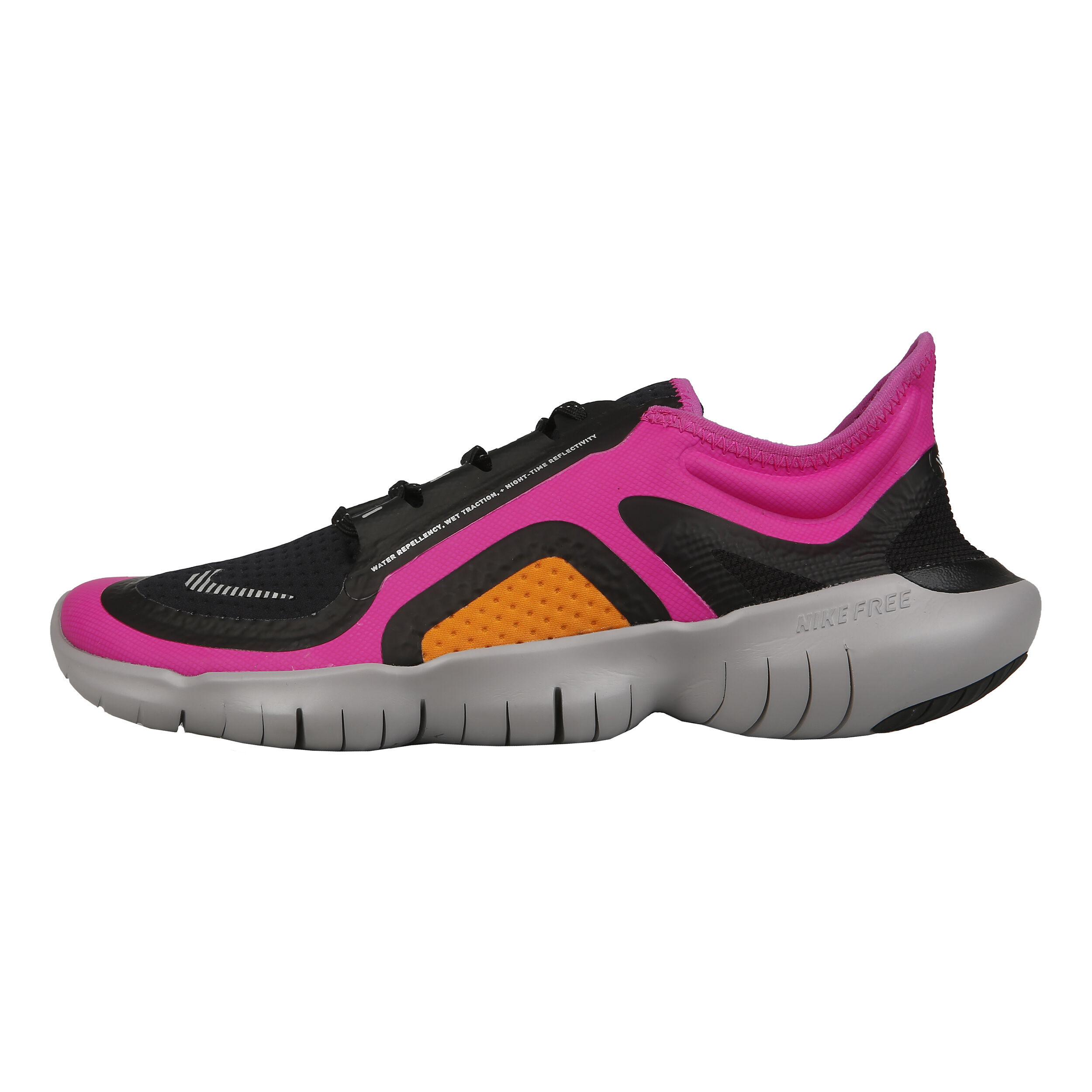 Free Run 5.0 Shield Natural Running Shoe Women Black Pink