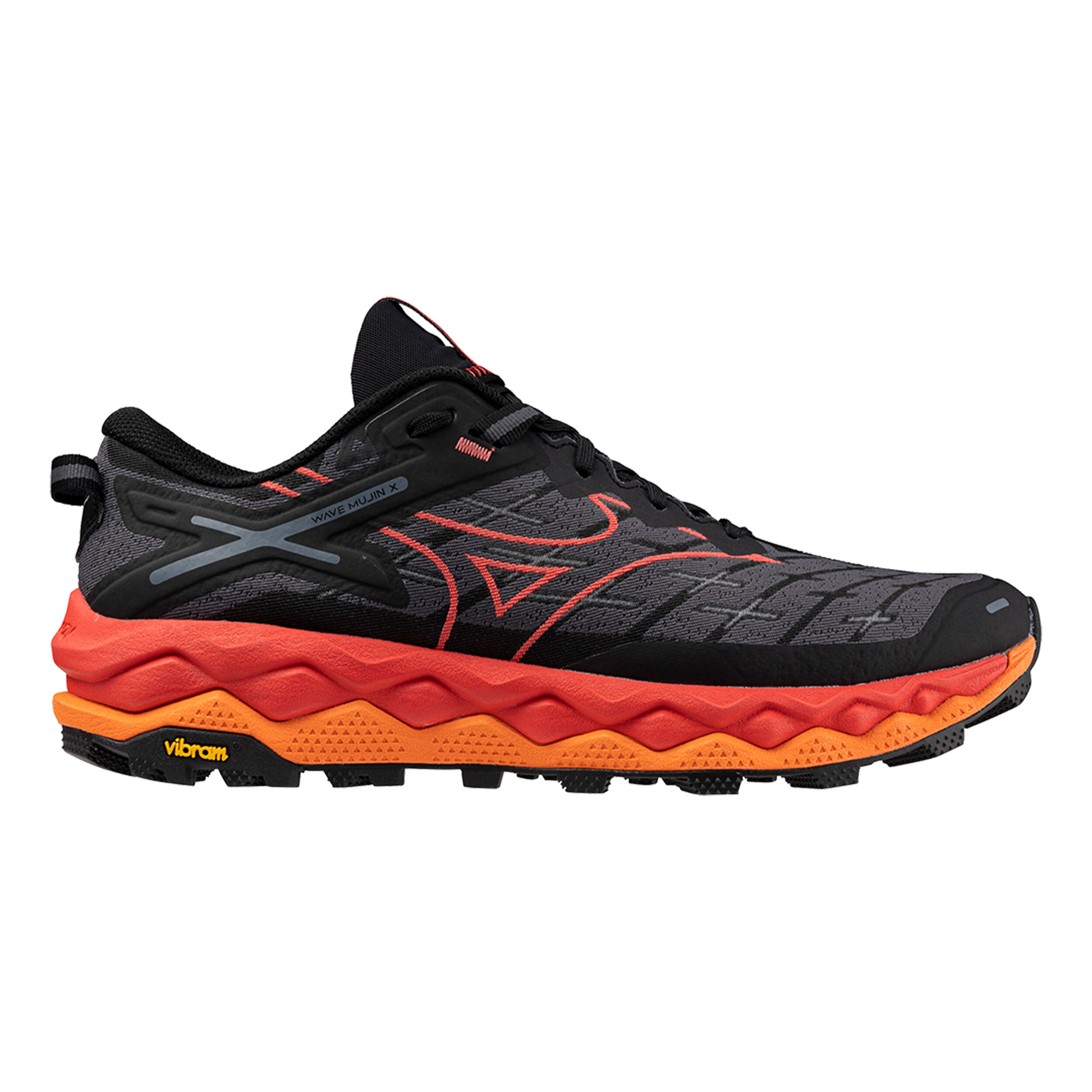 Wave Mujin 10 Trail Running Shoe Men Black Orange