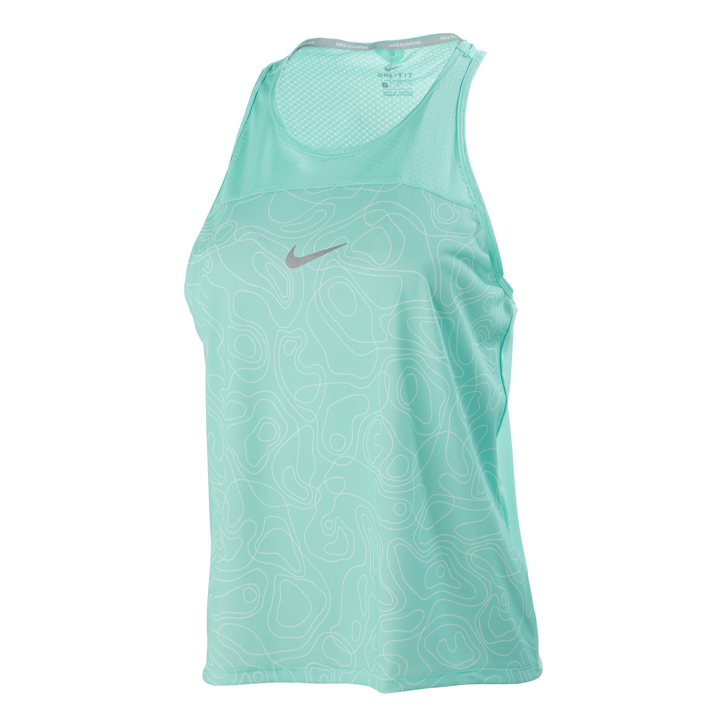 Buy Nike Miler DVN All Over Print Tank Top Women Green Silver