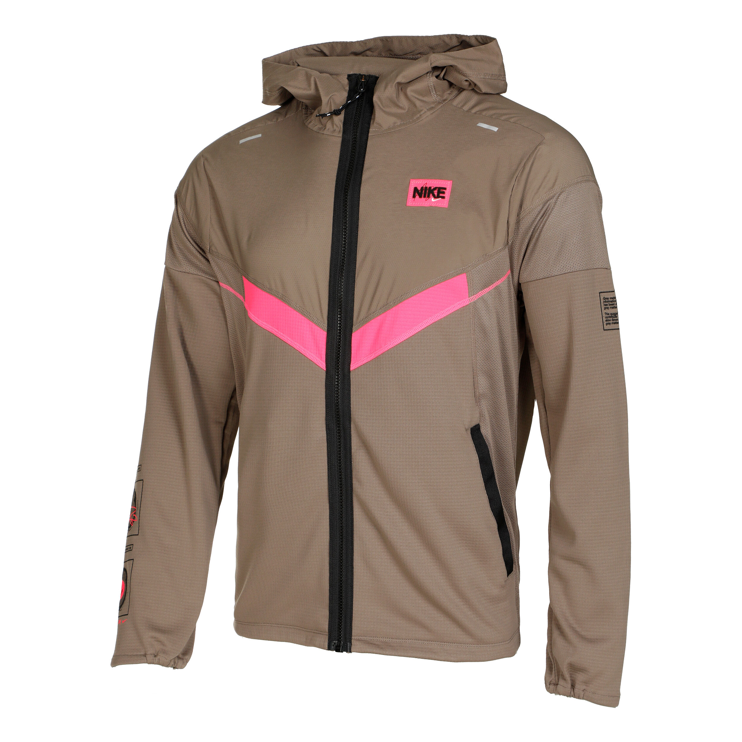 Windrunner DYE Running Jacket Men Brown Pink