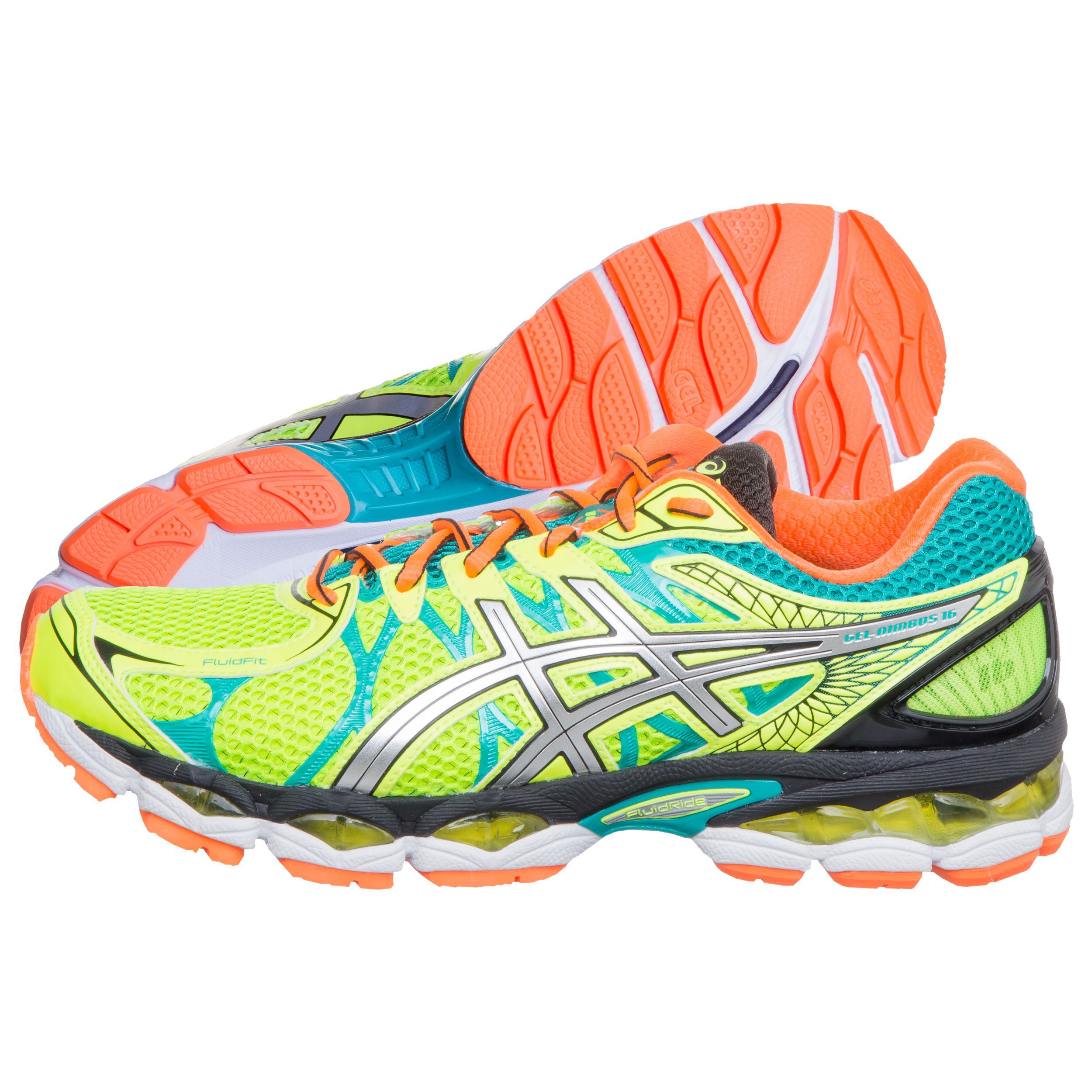 Gel Nimbus 16 Neutral Running Shoe Men Neon Yellow Silver