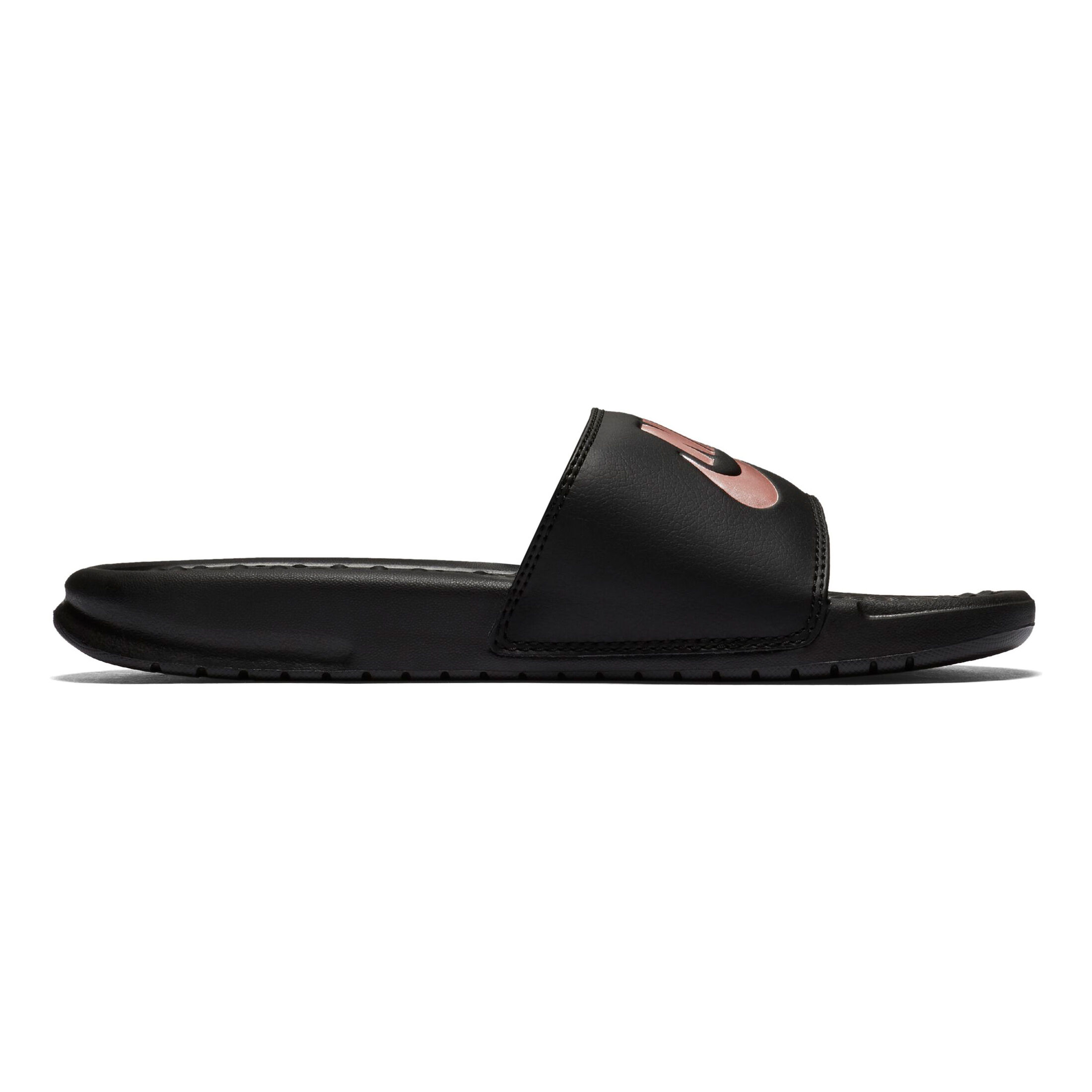Nike benassi slides black and gold online