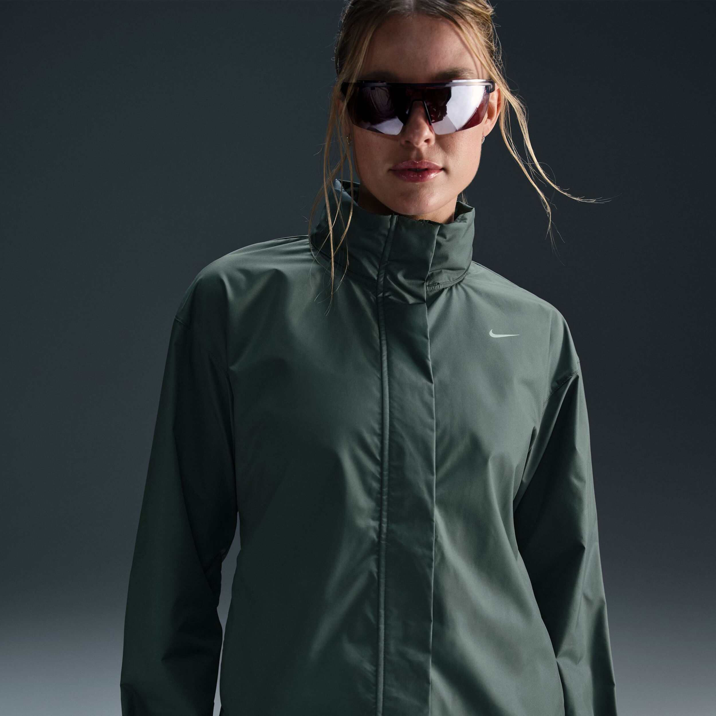 Fast Repel Running Jacket Women Dark Green