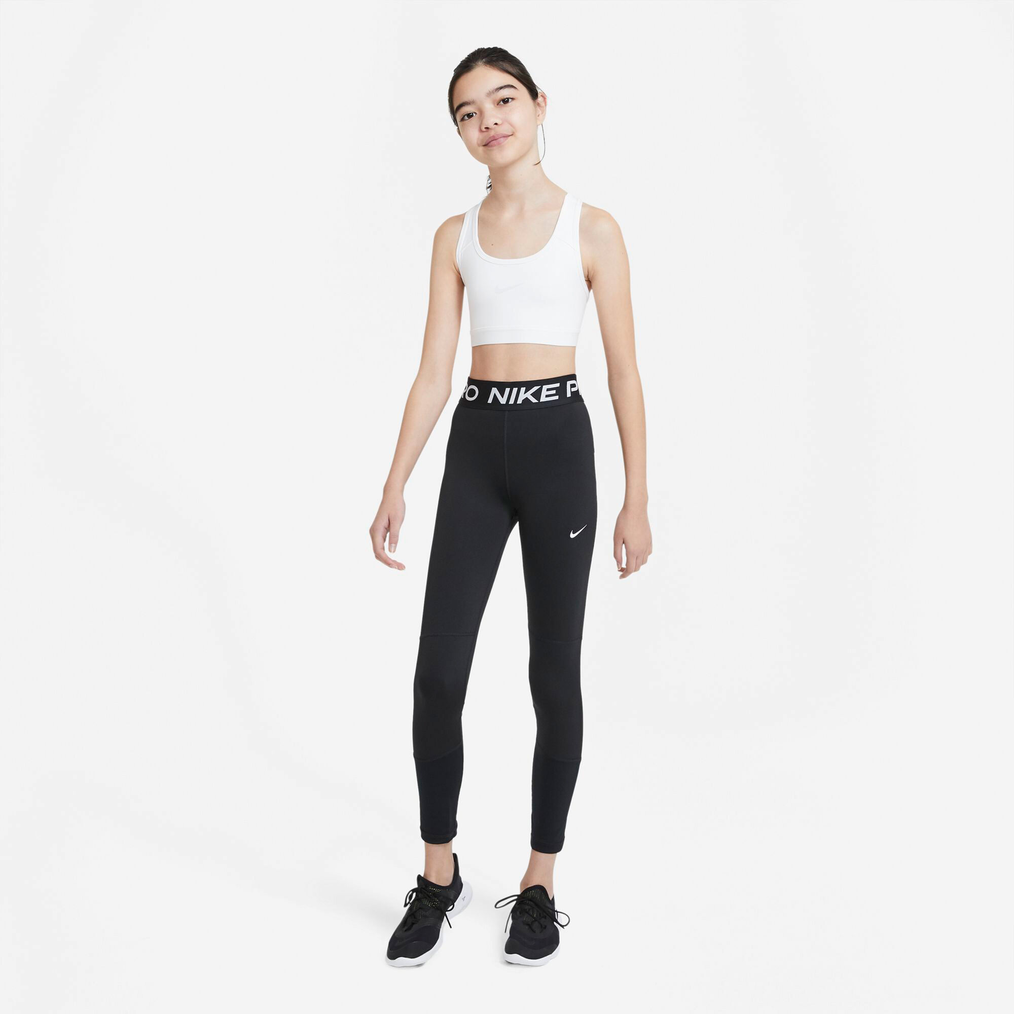 Buy Nike Pro Tight Girls Black, White online | Running Point UK