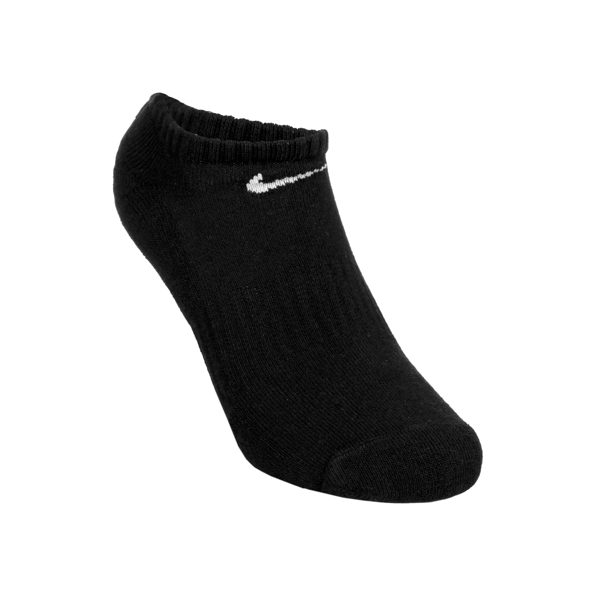 Buy Nike Everyday Lightweight No Show Sports Socks 3 Pack Black White online Running Point UK