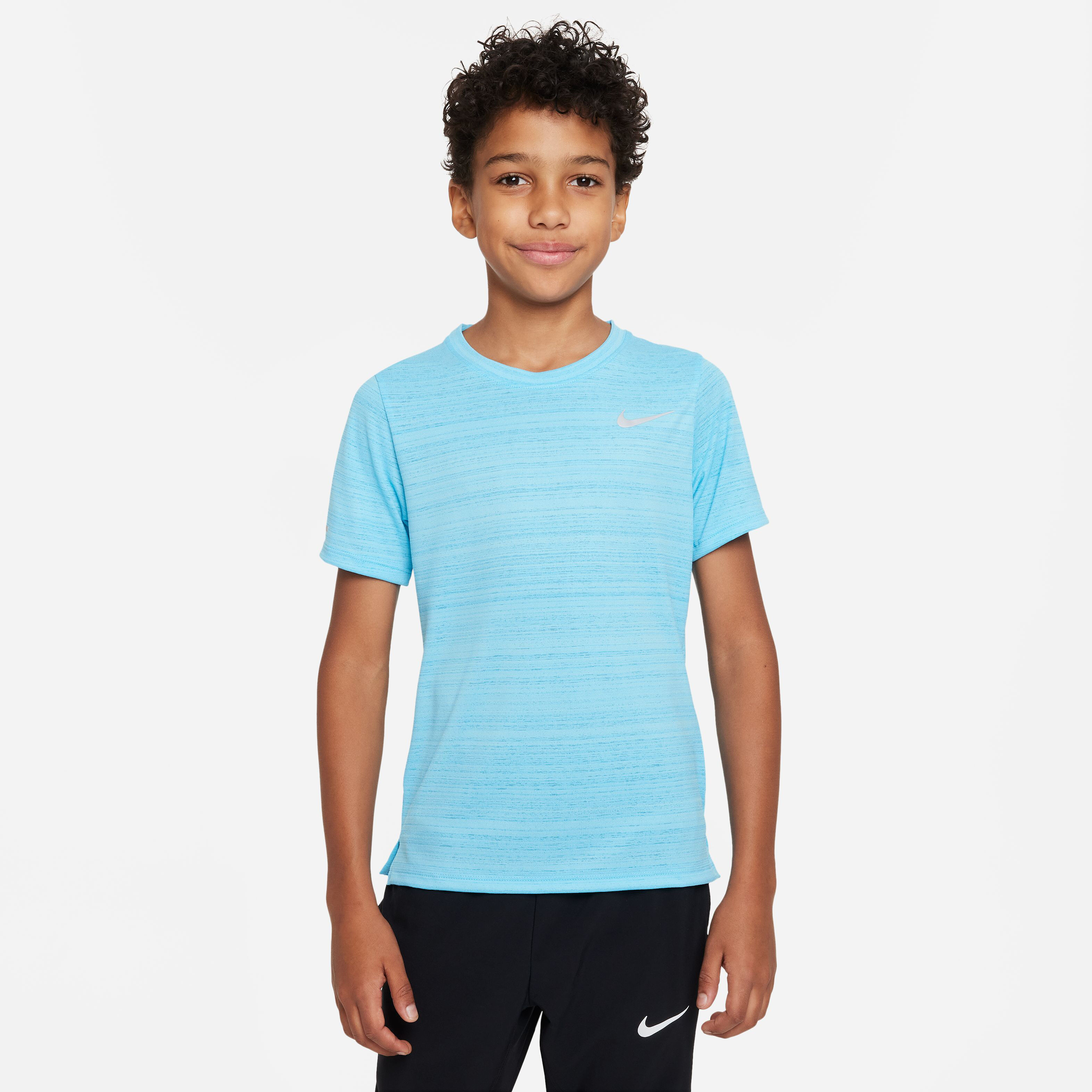 Buy Nike Dri Fit Miler Running Tops Boys Light Blue Light Blue