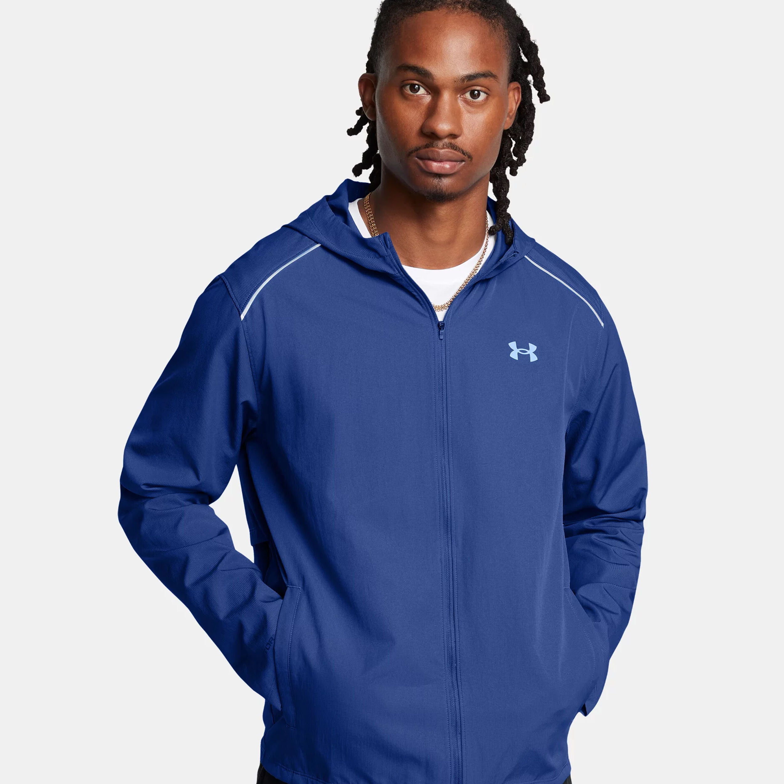 Hooded running jacket discount