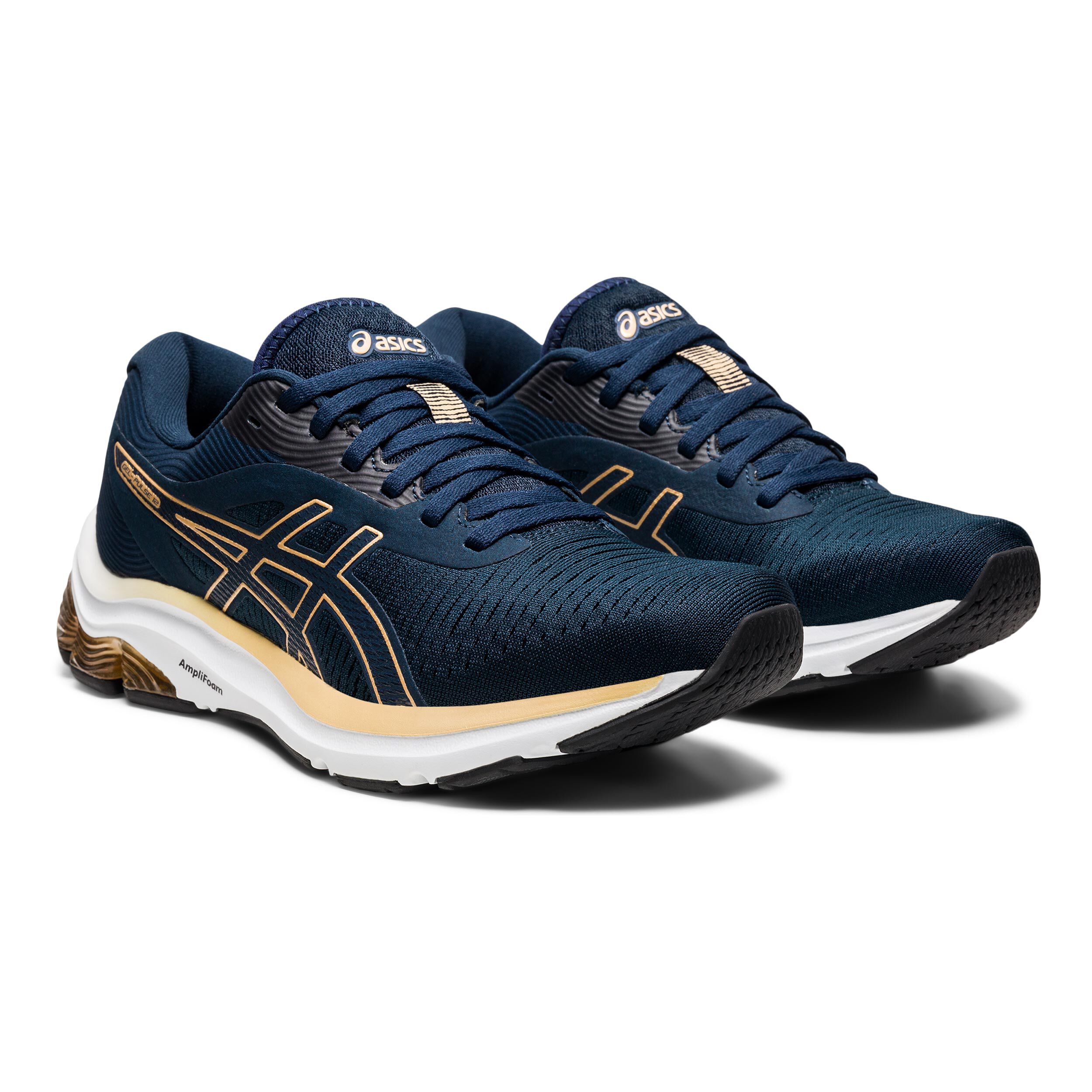 Blue and clearance gold asics
