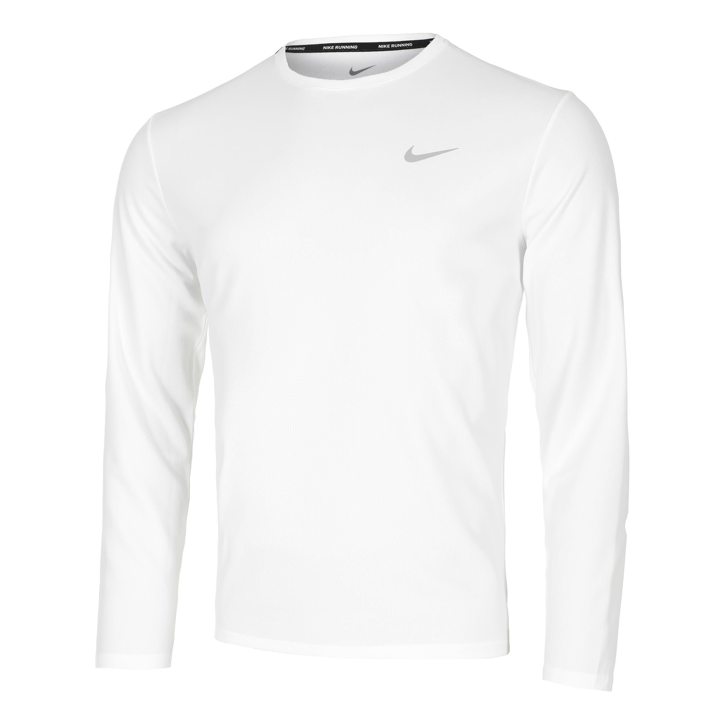 Nike white long sleeve running top hot sale