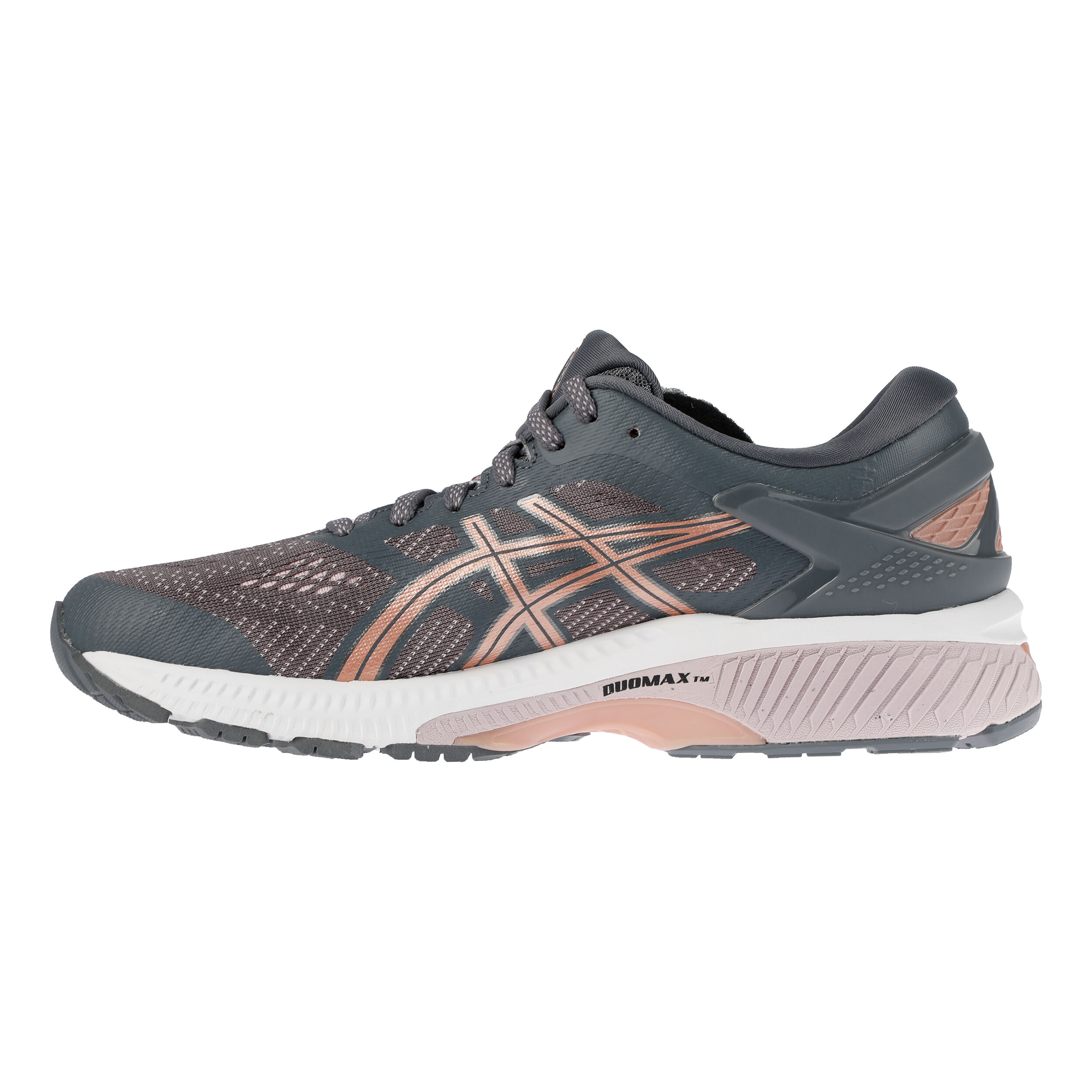 Buy ASICS Gel Kayano 26 Stability Running Shoe Women Dark Grey Gold in size 37 5 online Running Point UK