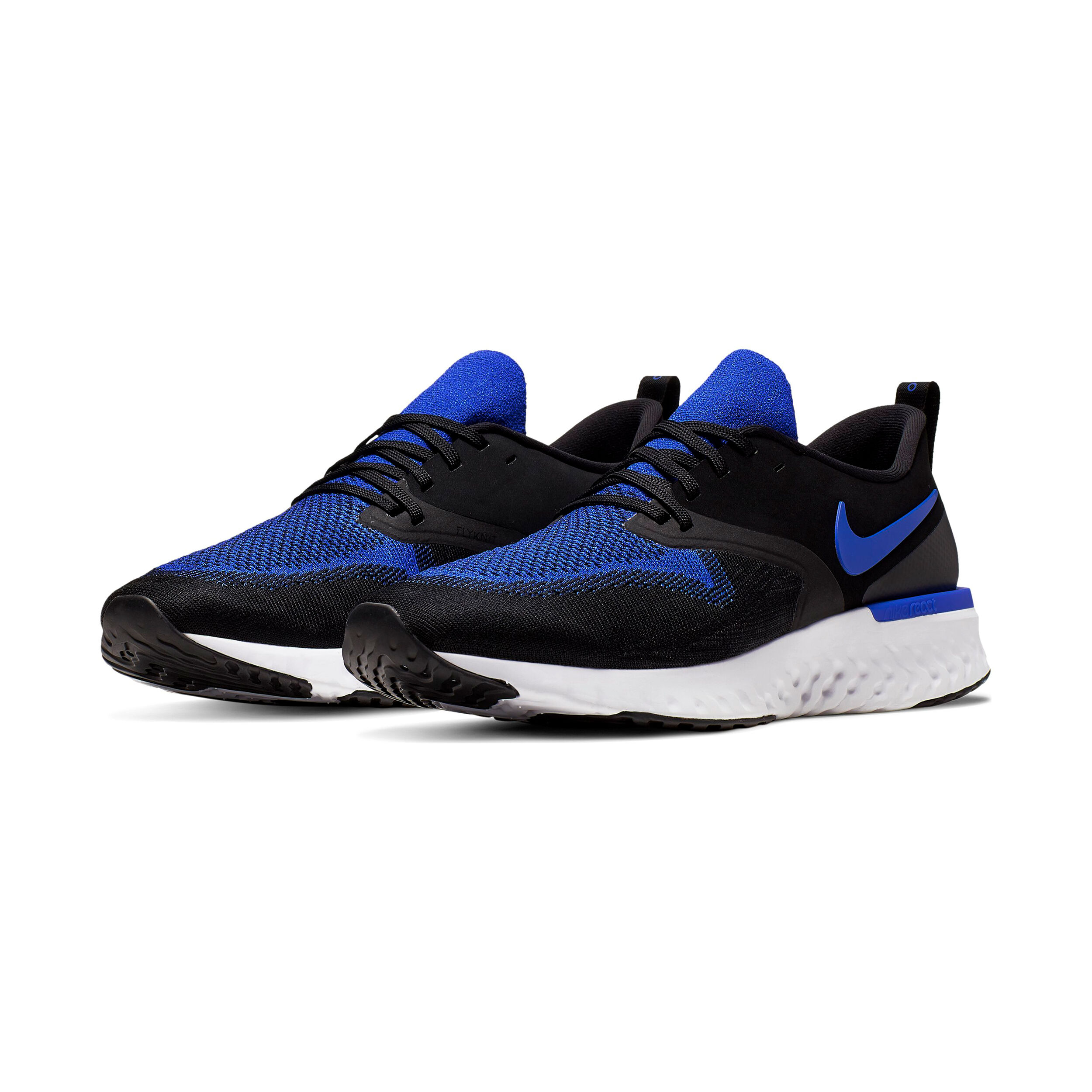 Buy Nike Odyssey React 2 Flyknit Neutral Running Shoe Men Black Blue in size 45 online Running Point UK
