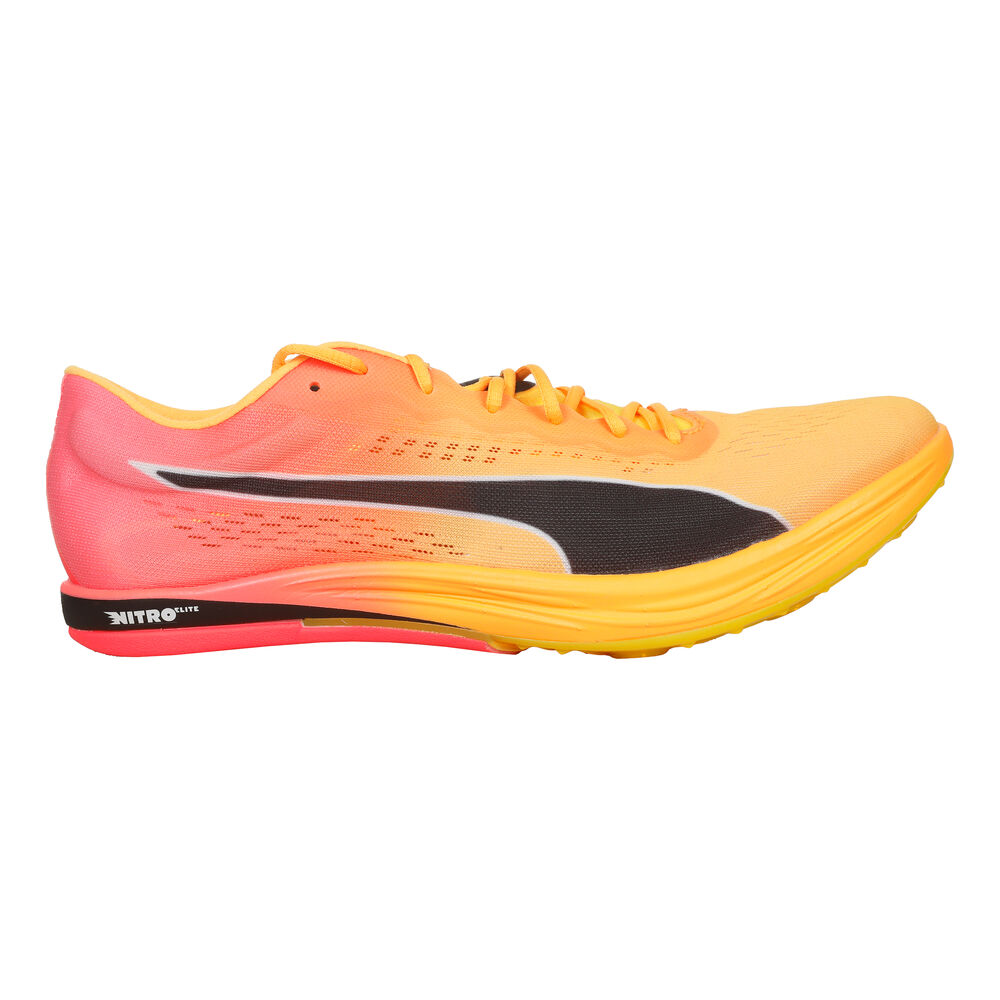 puma evospeed long distance nitro elite+ spike shoes men - orange, pink, size 8