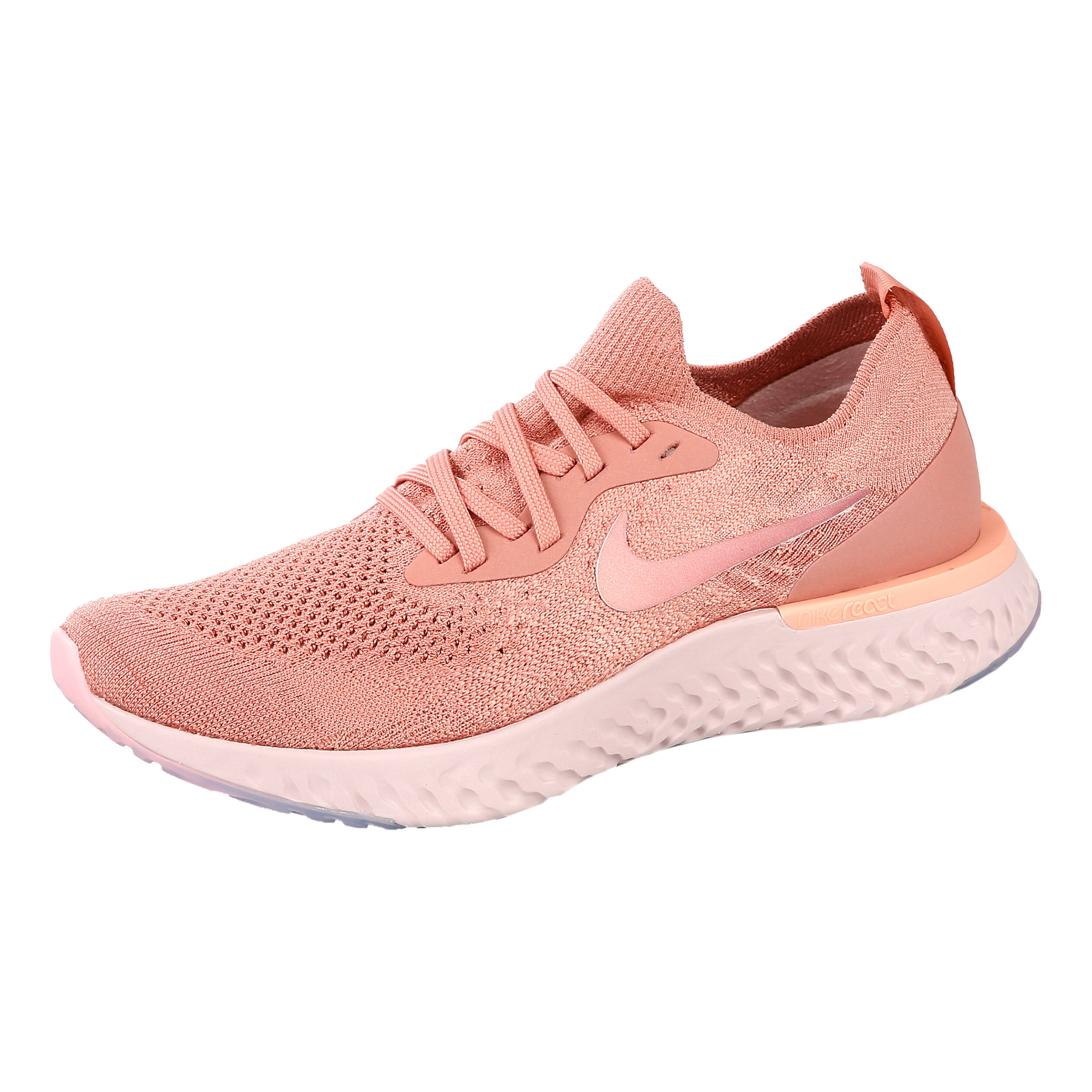 Pink react nike sales