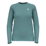 Odlo Clothing Odlo Essential Seamless Crew Neck Long Sleeve Women-Turquoise