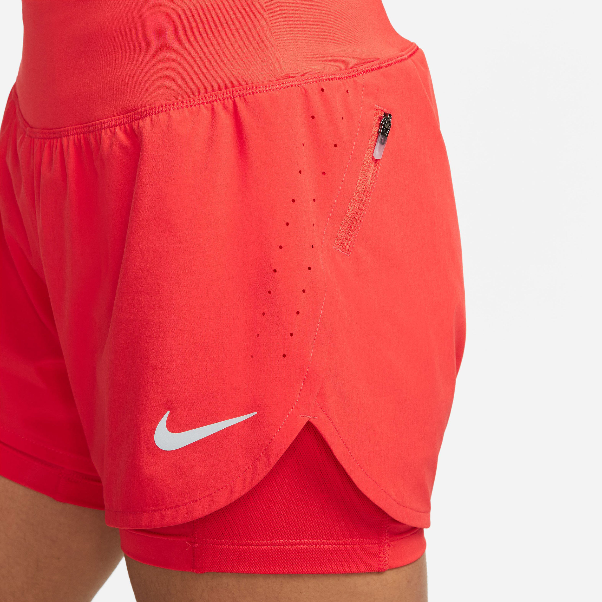 Red nike running shorts womens online