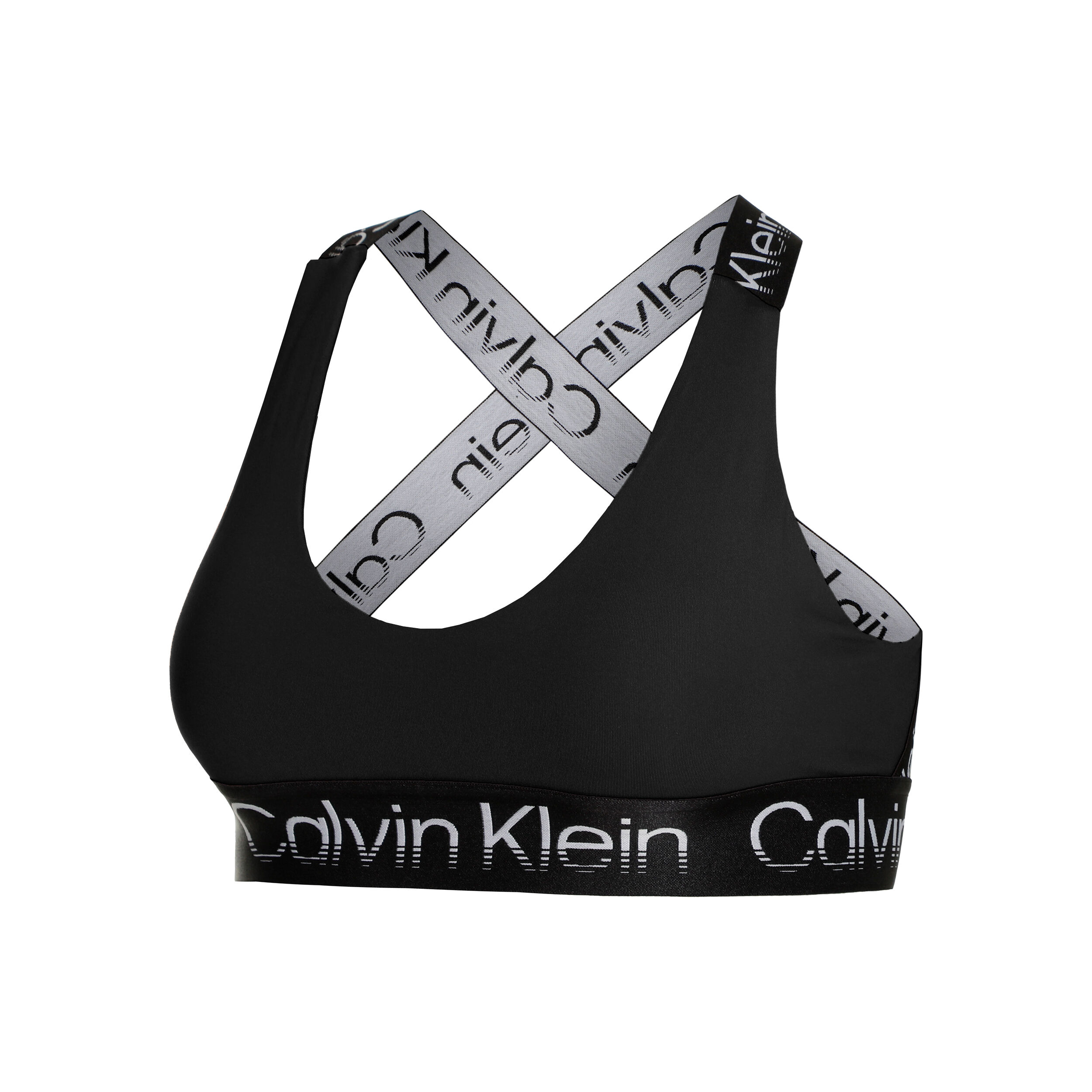 Black and white calvin klein sports deals bra