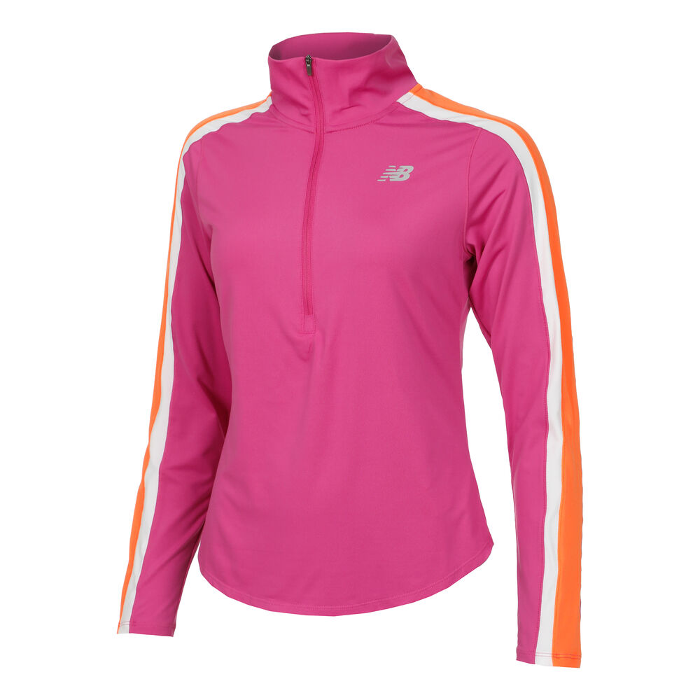 New Balance Accelerate Half-Zip Sweatshirt Women - Red, Size L