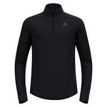Odlo Clothing Odlo Zeroweight Warm Mid Layer 1/2 Zip Running Shirt Men-Black