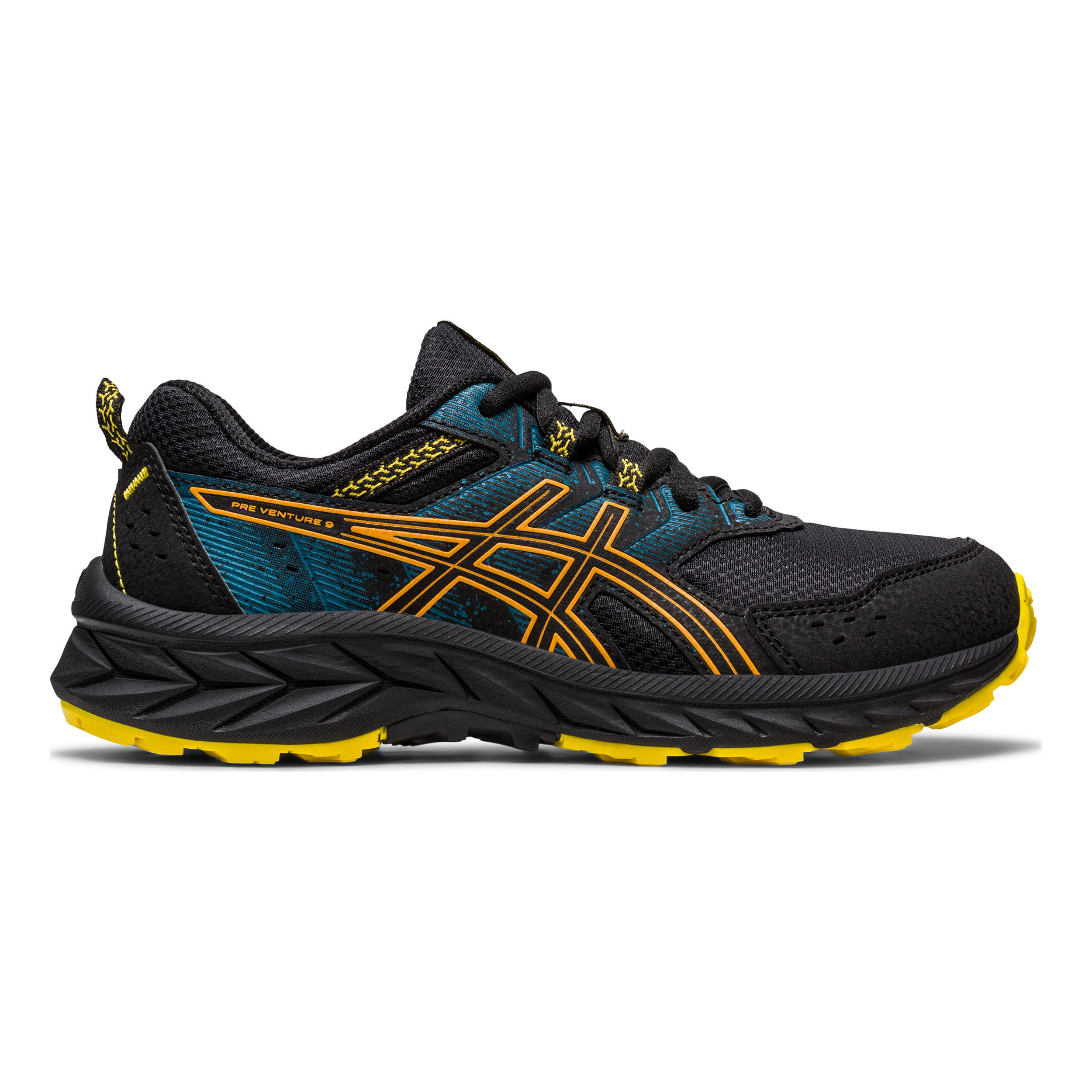 Buy ASICS Pre Venture 9 GS Trail Running Shoe Kids Black Yellow