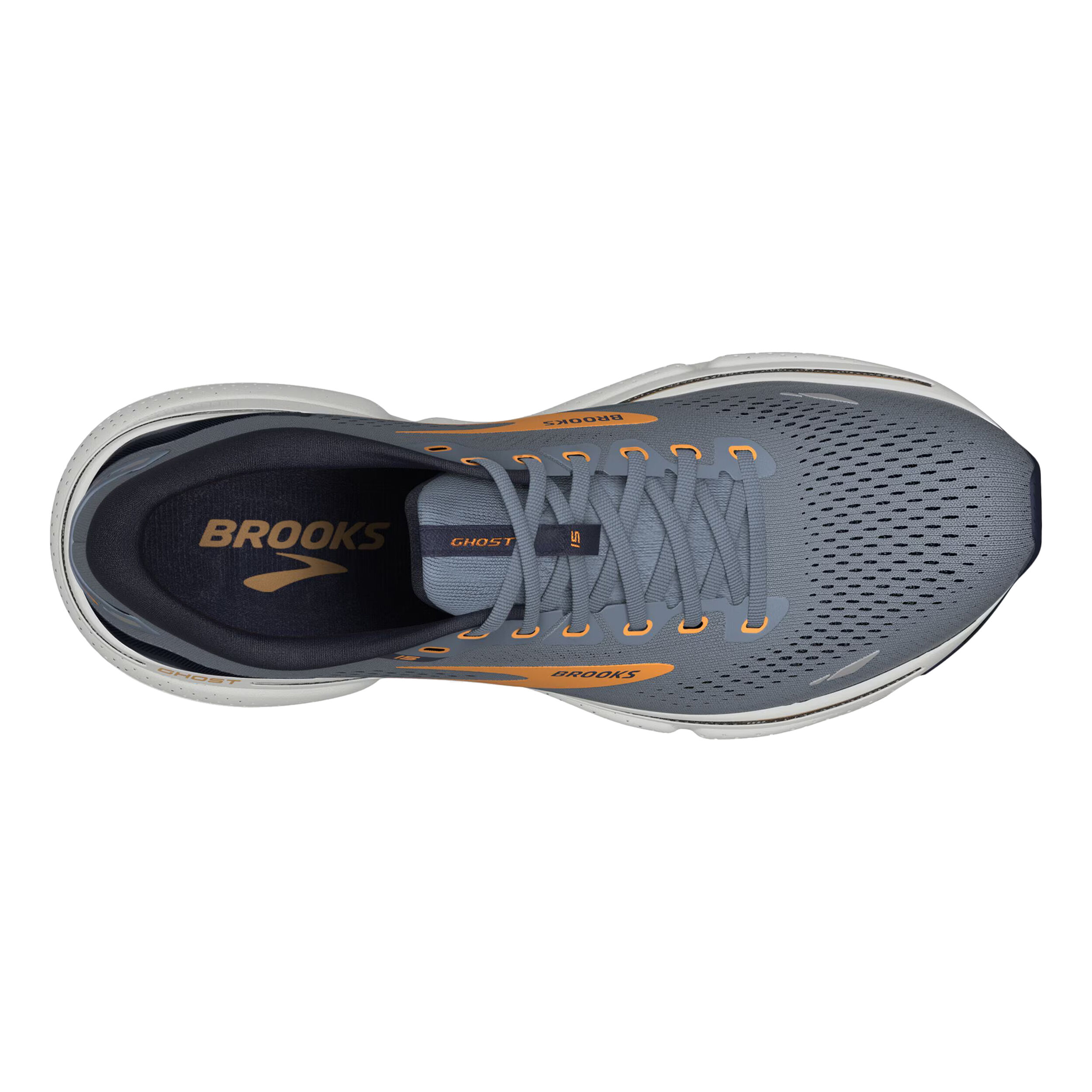 Buy Brooks Ghost 15 Neutral Running Shoe Men Grey Orange online Running Point UK