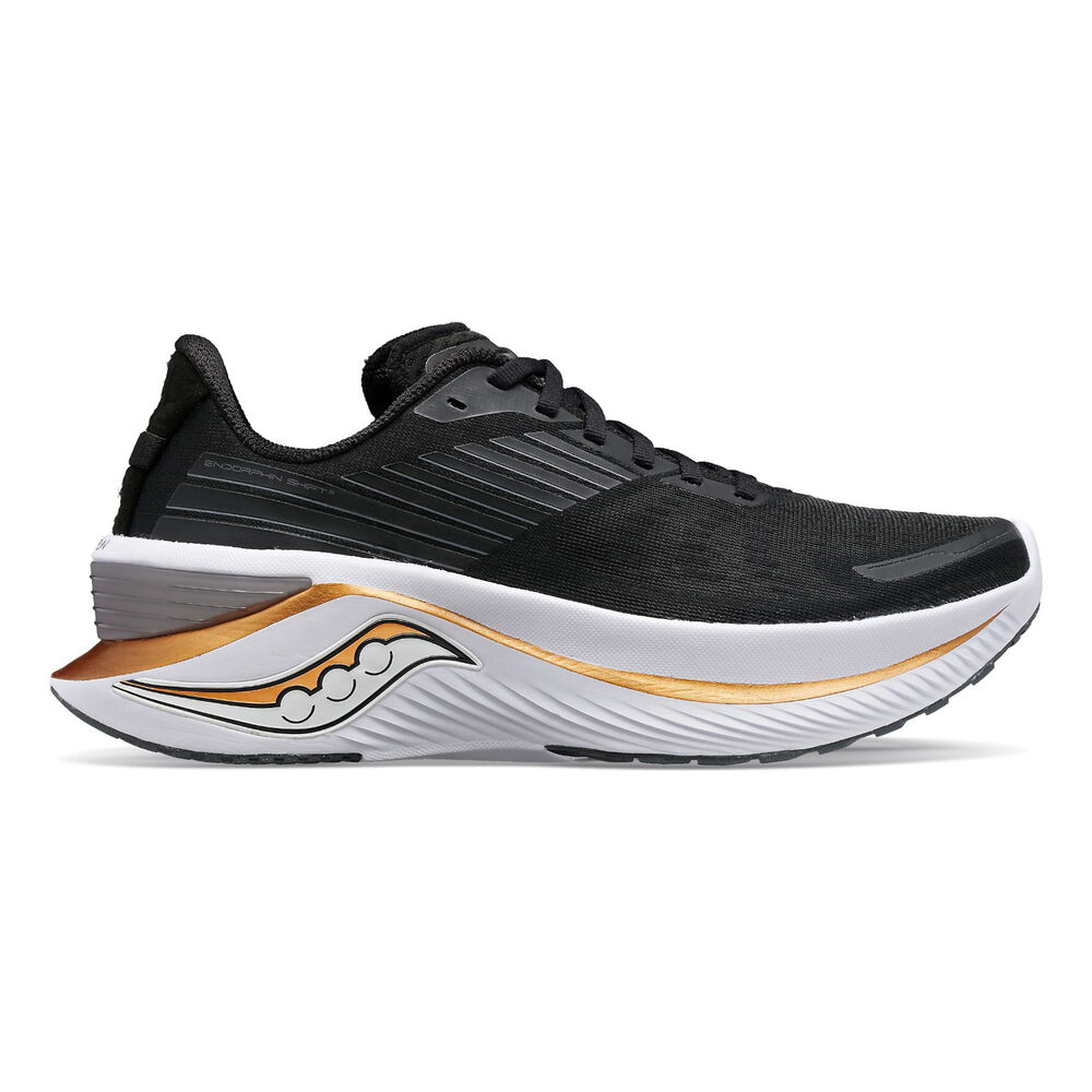 saucony endorphin shift 3 neutral running shoe men - black, yellow, size 11