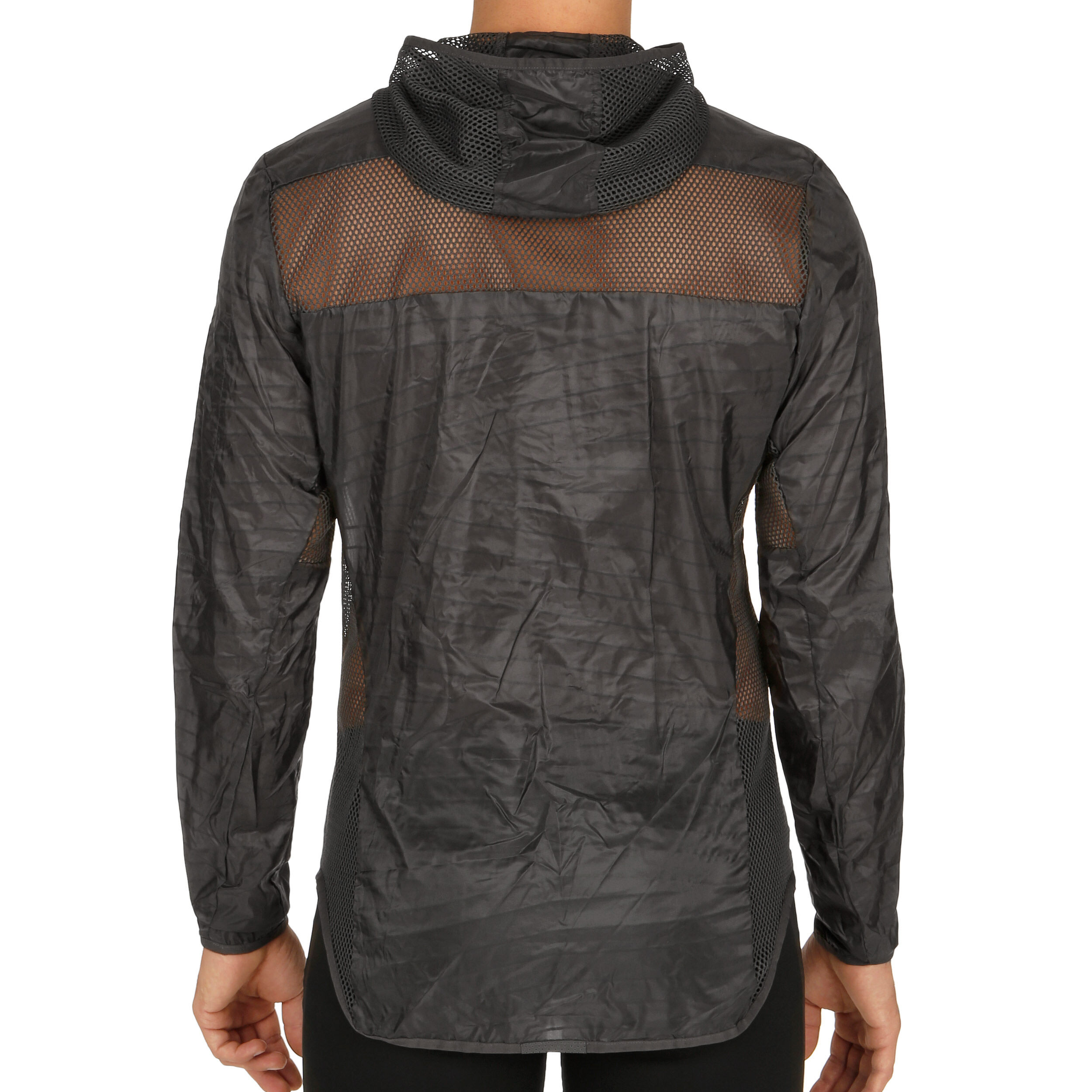 Supernova TKO Flock Print Running Jacket Men Dark Grey Black