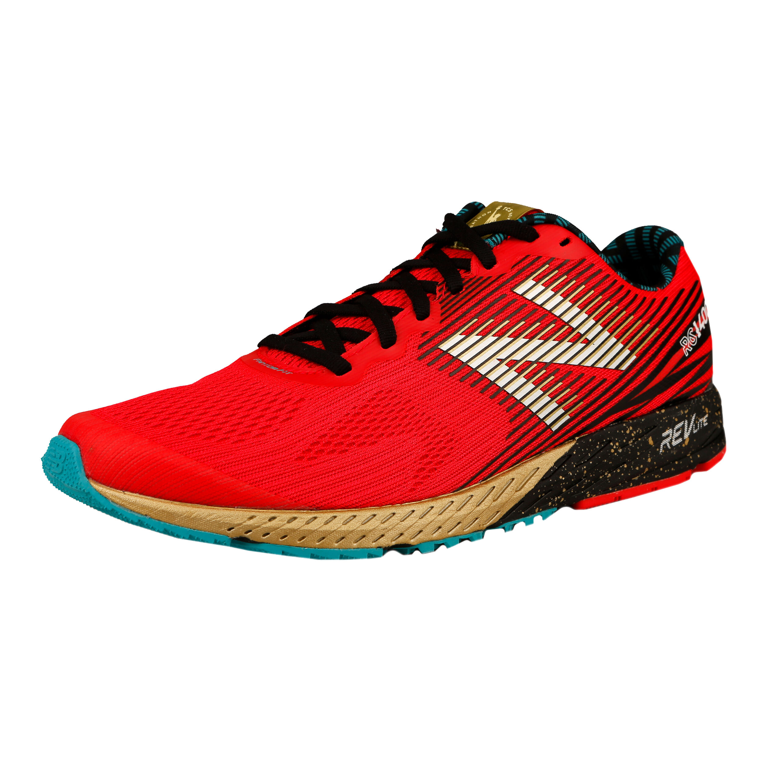 Race 1400 V5 Competition Running Shoe Men Red Gold