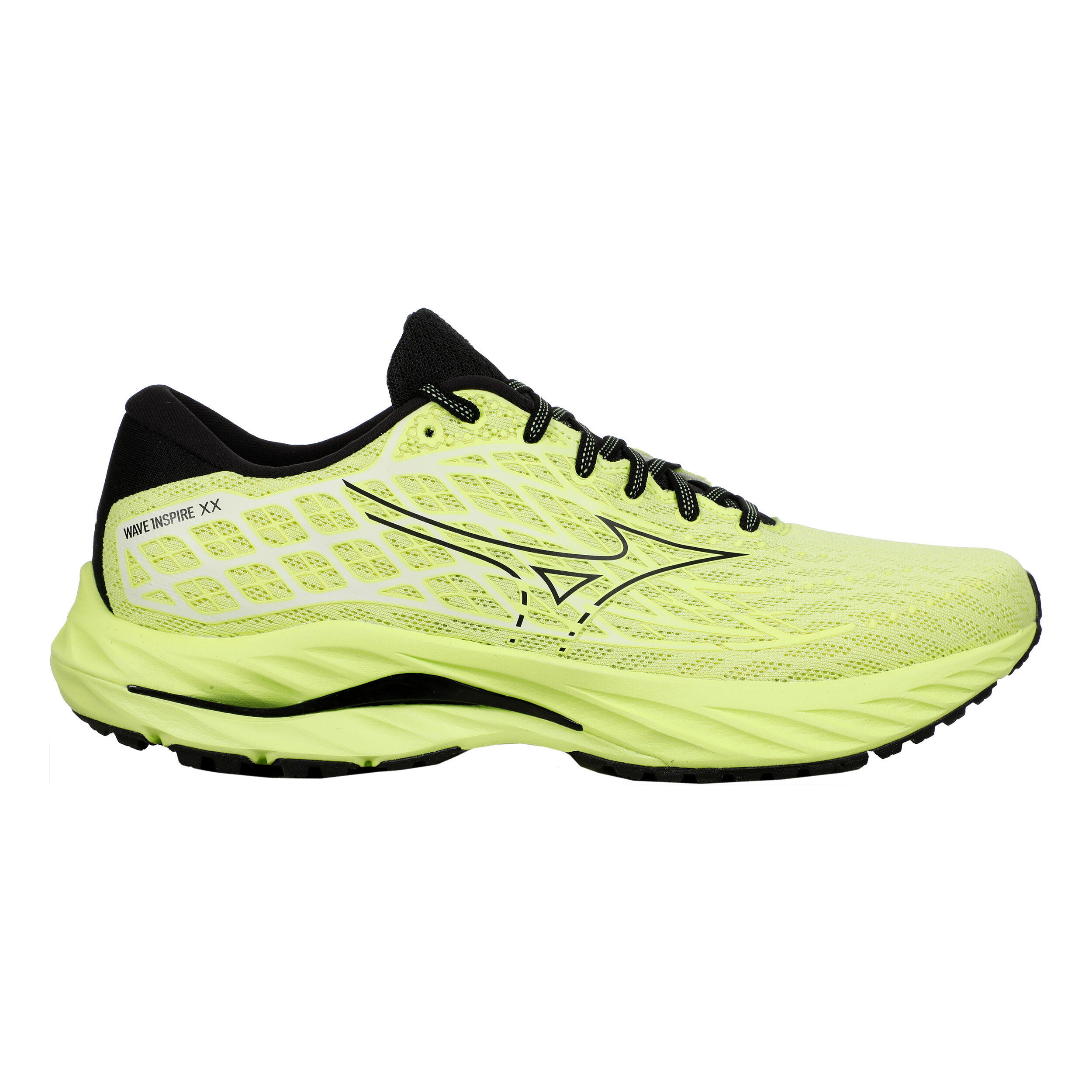 Buy Mizuno Wave Inspire 20 Stability Running Shoe Men Lime Black in size 46 5 online Running Point UK
