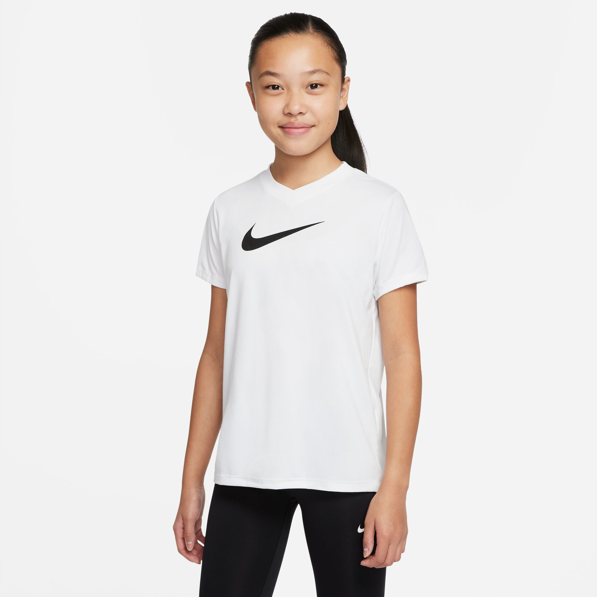 Dri Fit T Shirt Kids White Black