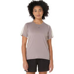 ASICS Clothing ASICS Fujitrail Elite Running Shirt Women-Grey,Beige