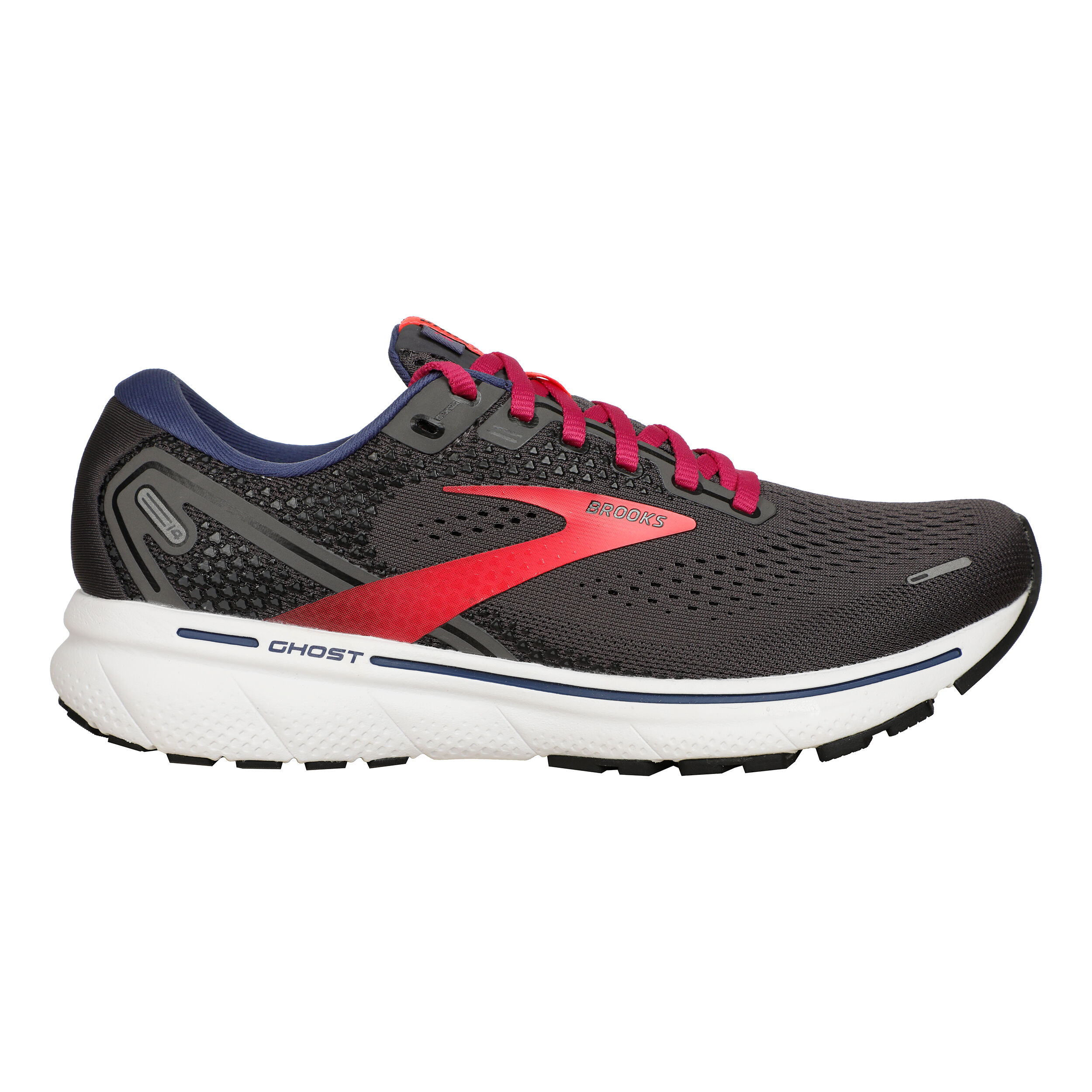 Buy Brooks Ghost 14 Neutral Running Shoe Women Grey Pink online Running Point UK