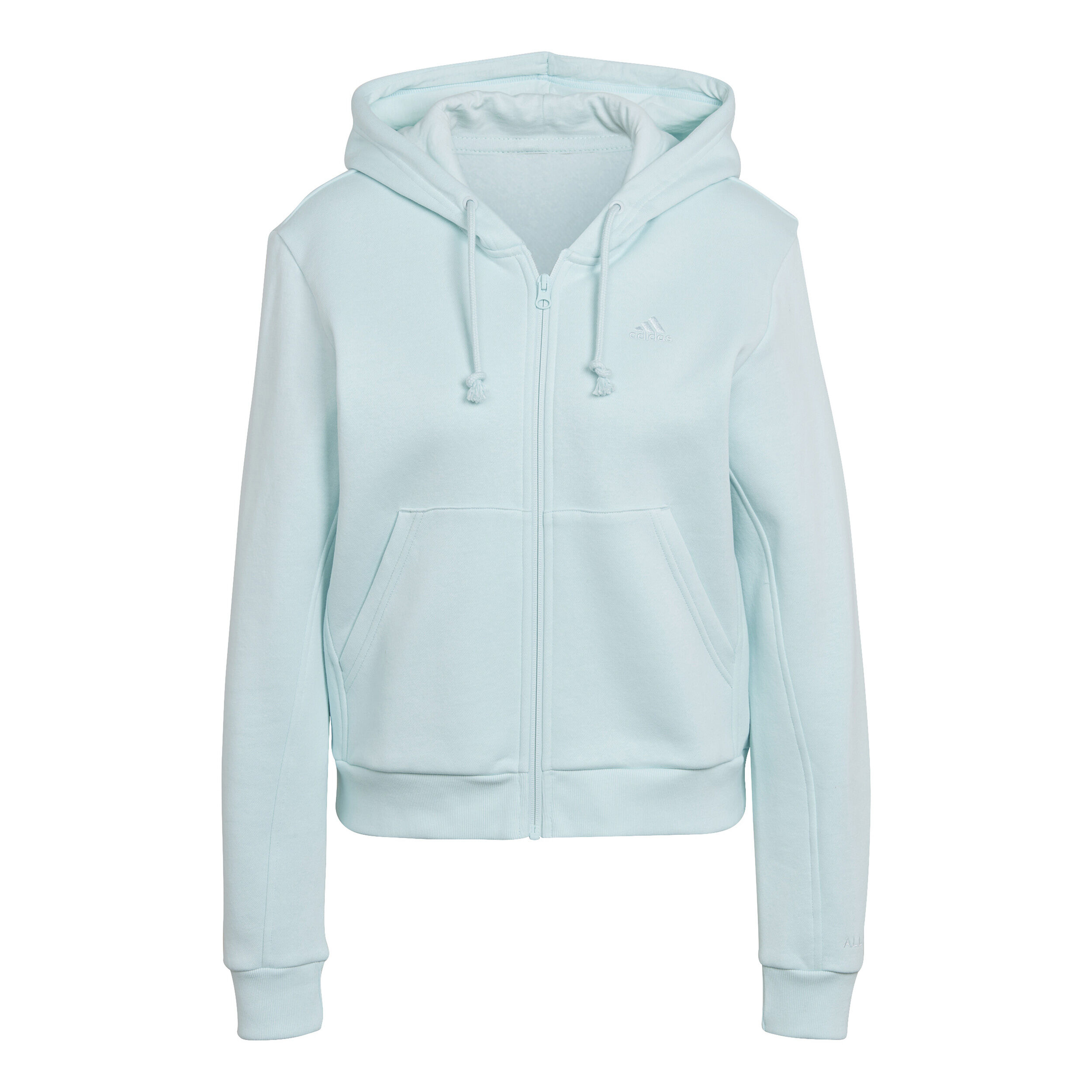 Adidas light blue zip discount up hoodie