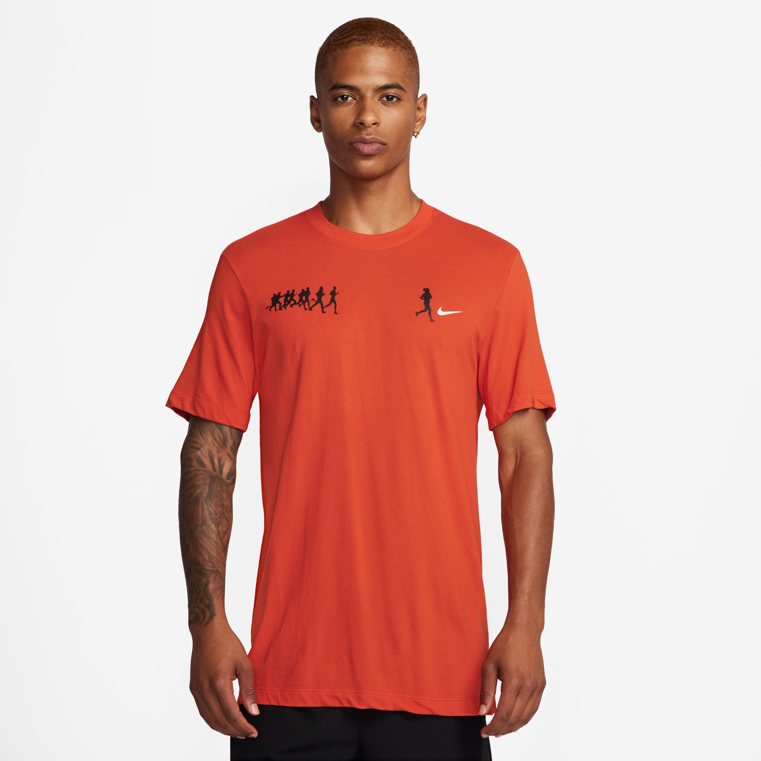 Dri Fit Cotton Running Shirt Men Red